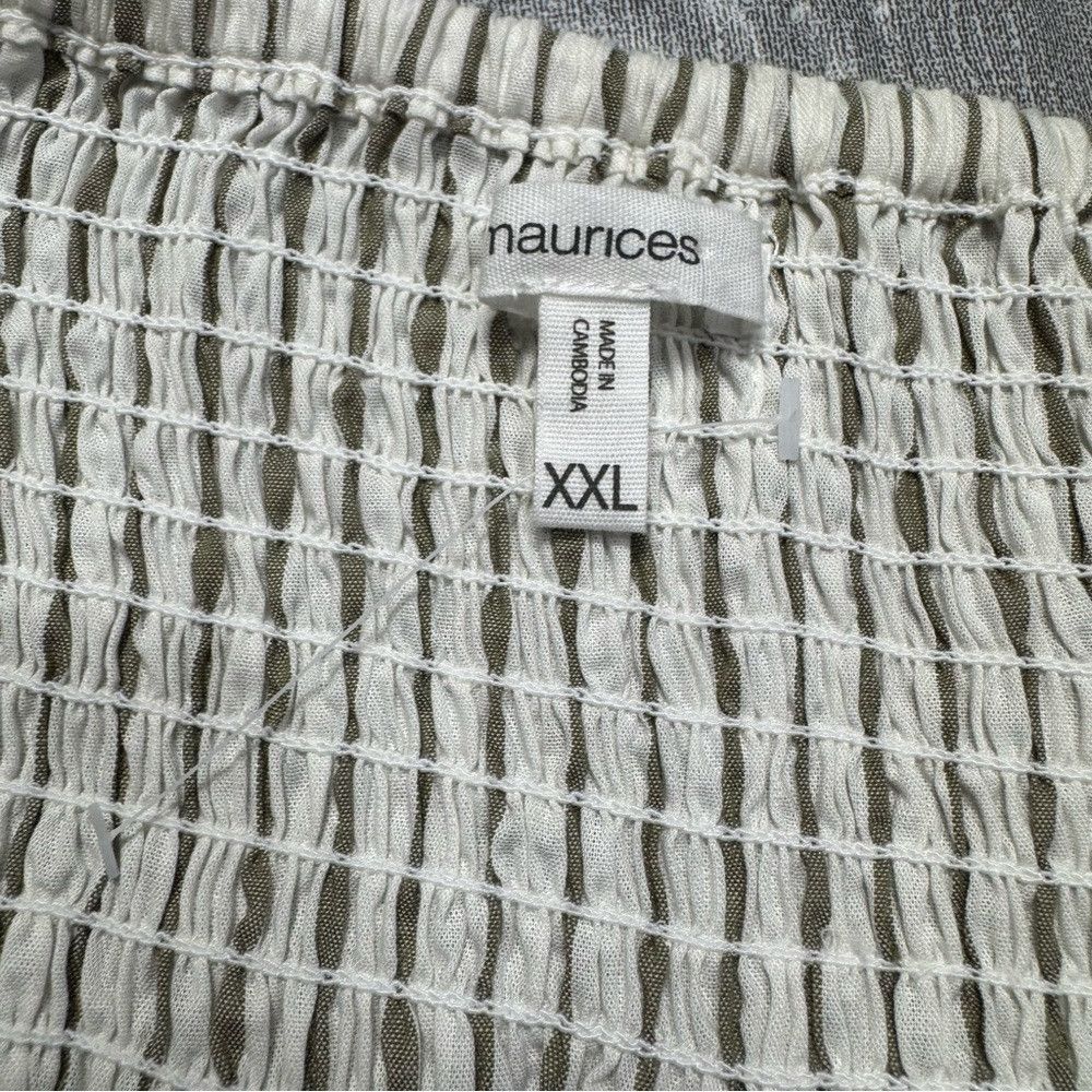 Other New Maurices Striped Cotton Crop Smocked Back Top Size XXL Size XXL / US 16-18 / IT 52-54 - 5 Thumbnail