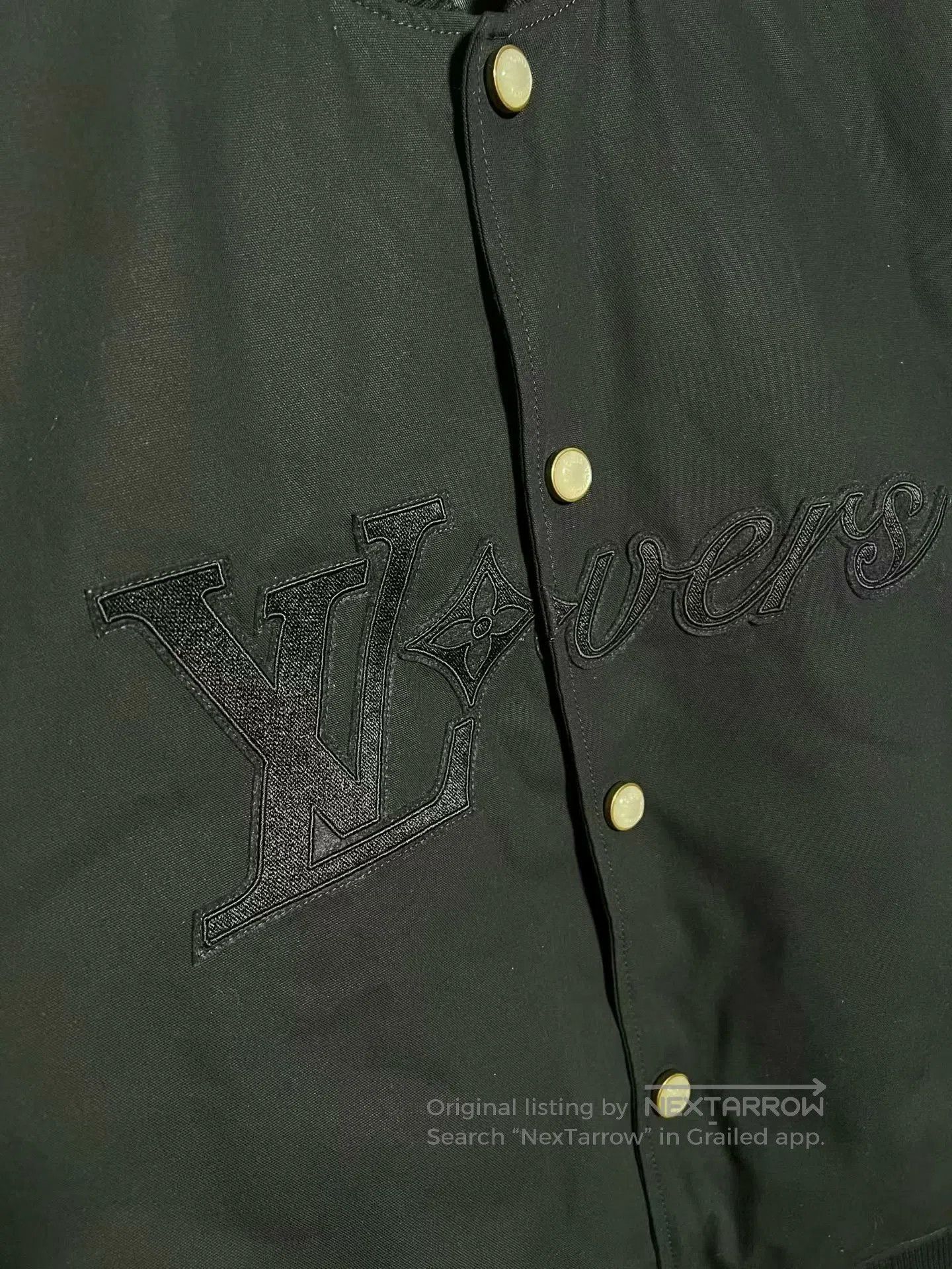 Louis Vuitton louis vuitton navy blue logo baseball jacket. Size US L / EU 52-54 / 3 - 3 Thumbnail