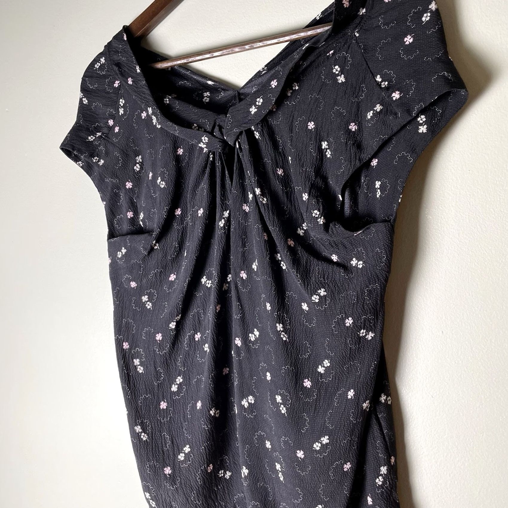 Rebecca Taylor Rebecca Taylor Top Silk Floral Sleeveless Mock Neck Keyhole Blouse Size S / US 4 / IT 40 - 5 Thumbnail