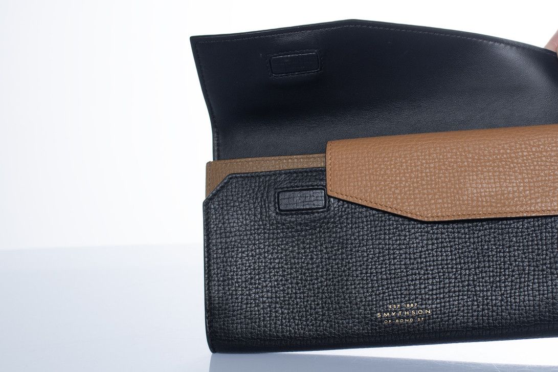 Smythson Smythson, black and brown leather wallet Size ONE SIZE - 8 Thumbnail