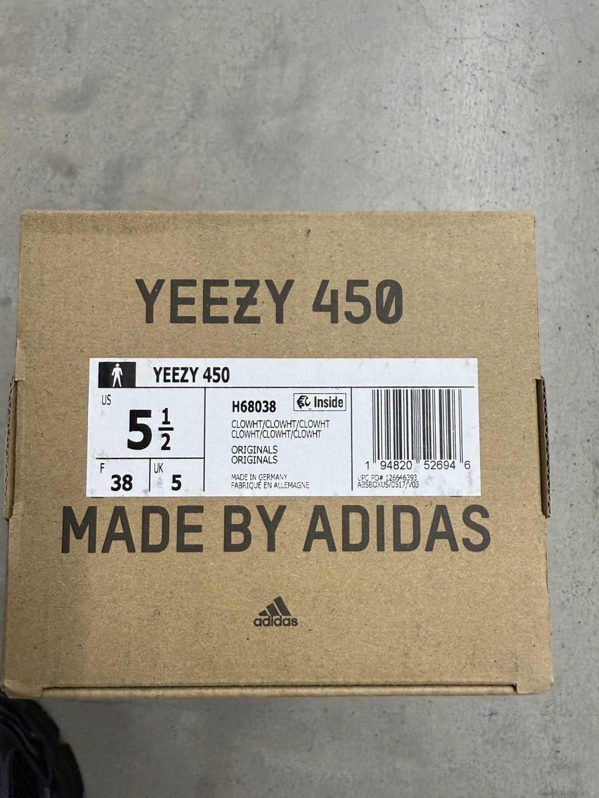 Yeezy Adidas Yeezy 450 Cloud White Size US 5.5 / IT 35.5 - 7 Thumbnail