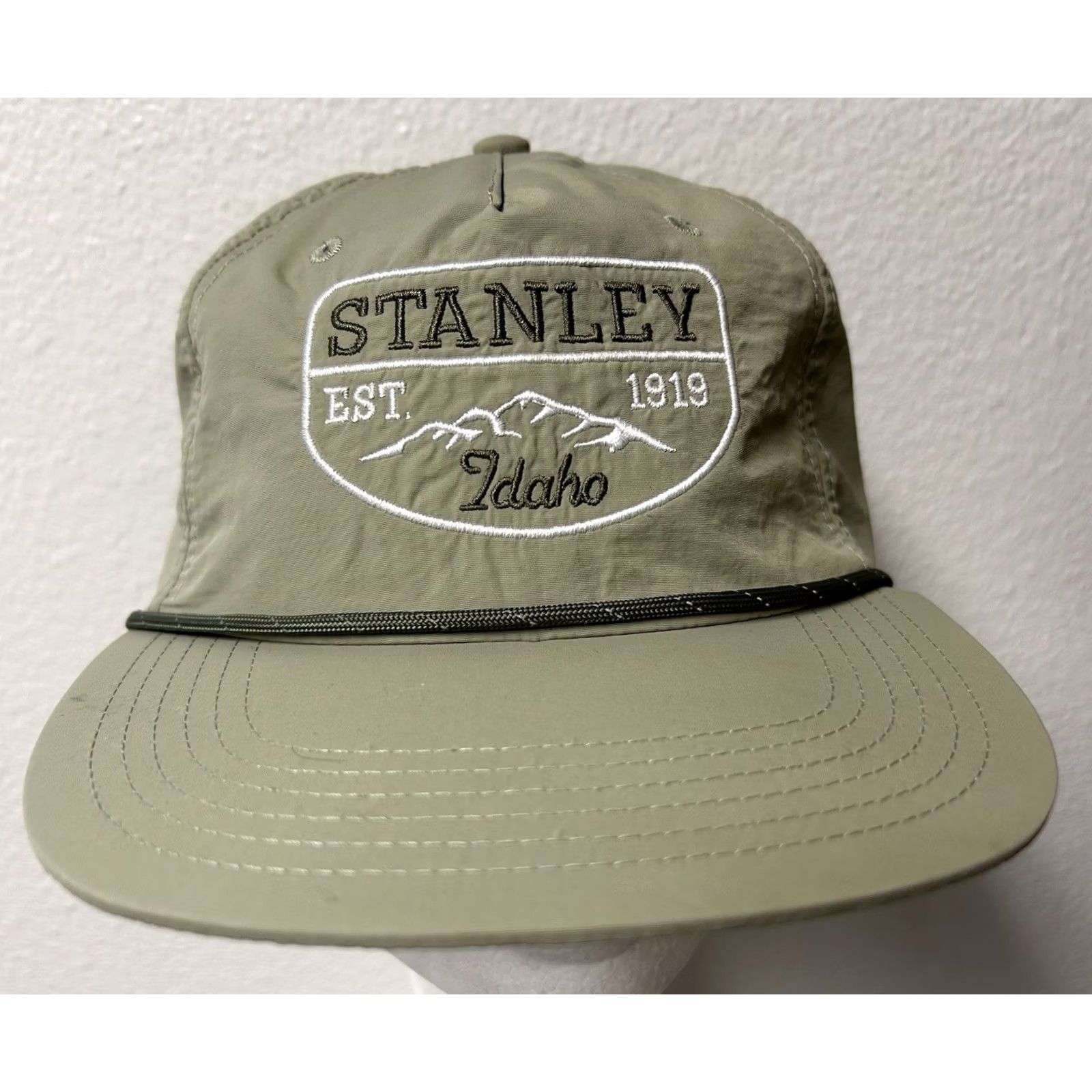 Vintage Stanley Idaho Rope Style Trucker Snapback Hat Cap Beige Mountains NWOT Size ONE SIZE - 2 Thumbnail