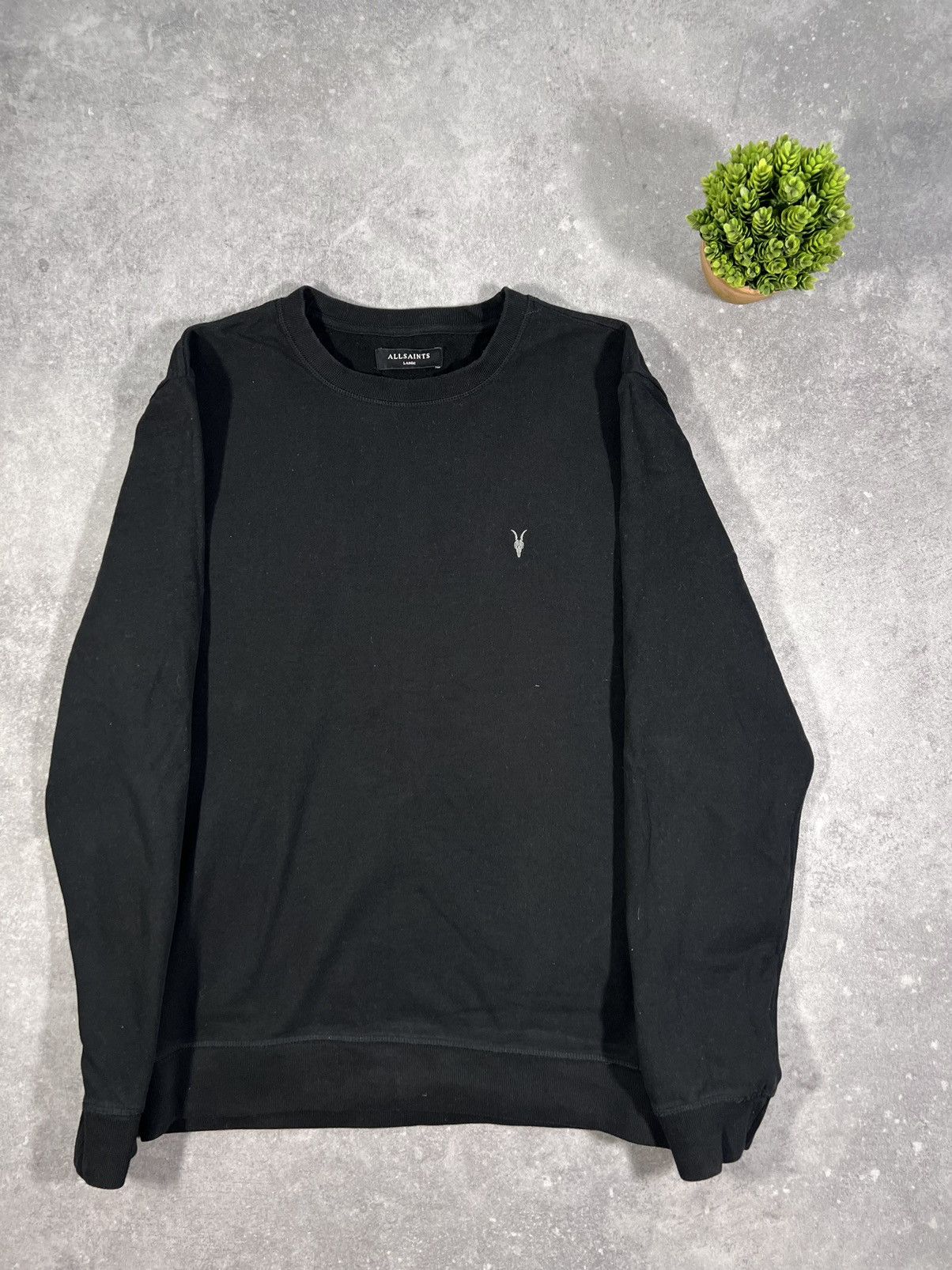 Allsaints Black AllSaints Logo Sweatshirt All Saints Crewneck Premium Size US L / EU 52-54 / 3 - 2 Thumbnail