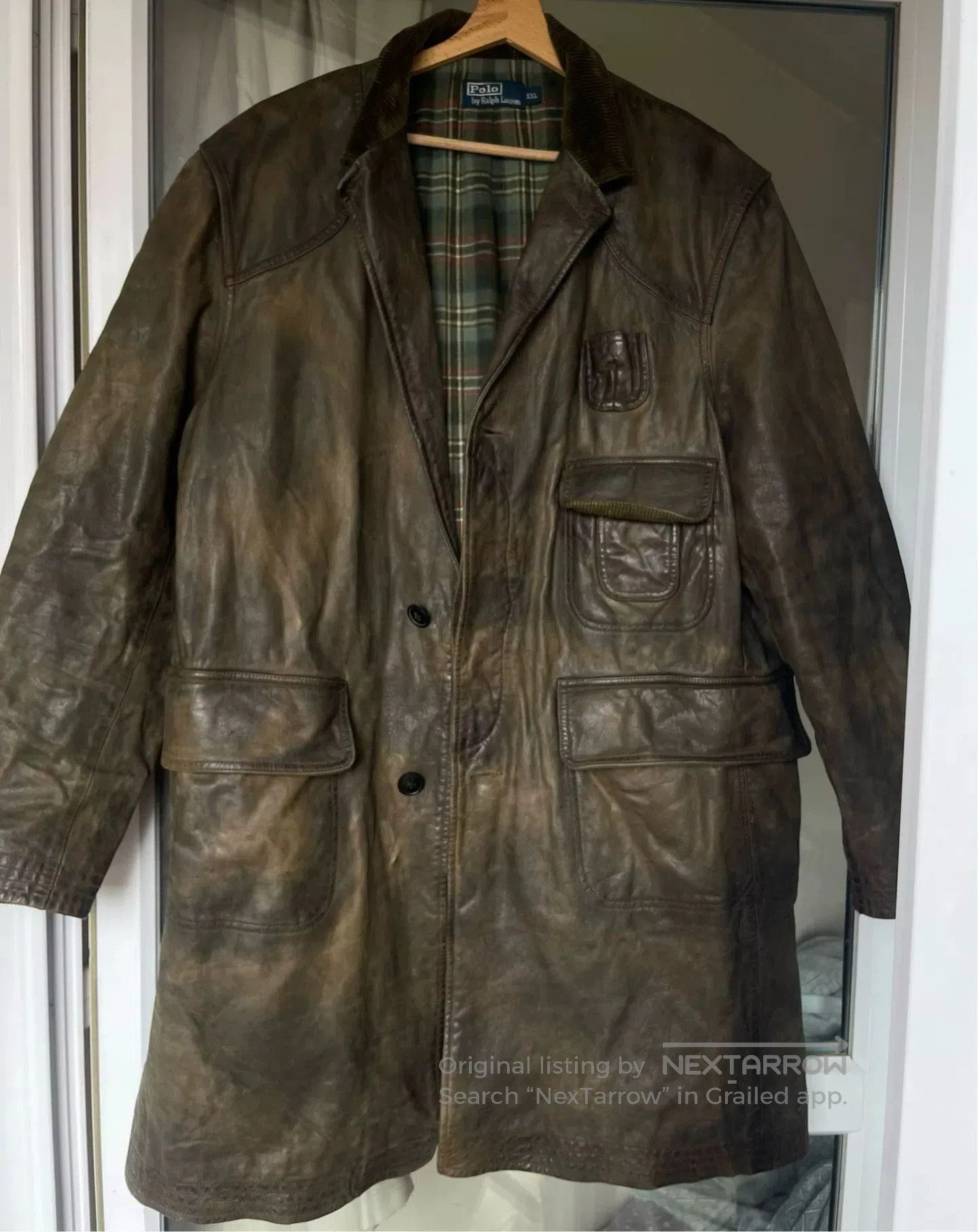 Polo Ralph Lauren Ralph Lauren Long Vintage Leather Coat. Size US XXL / EU 58 / 5 - 1 Thumbnail