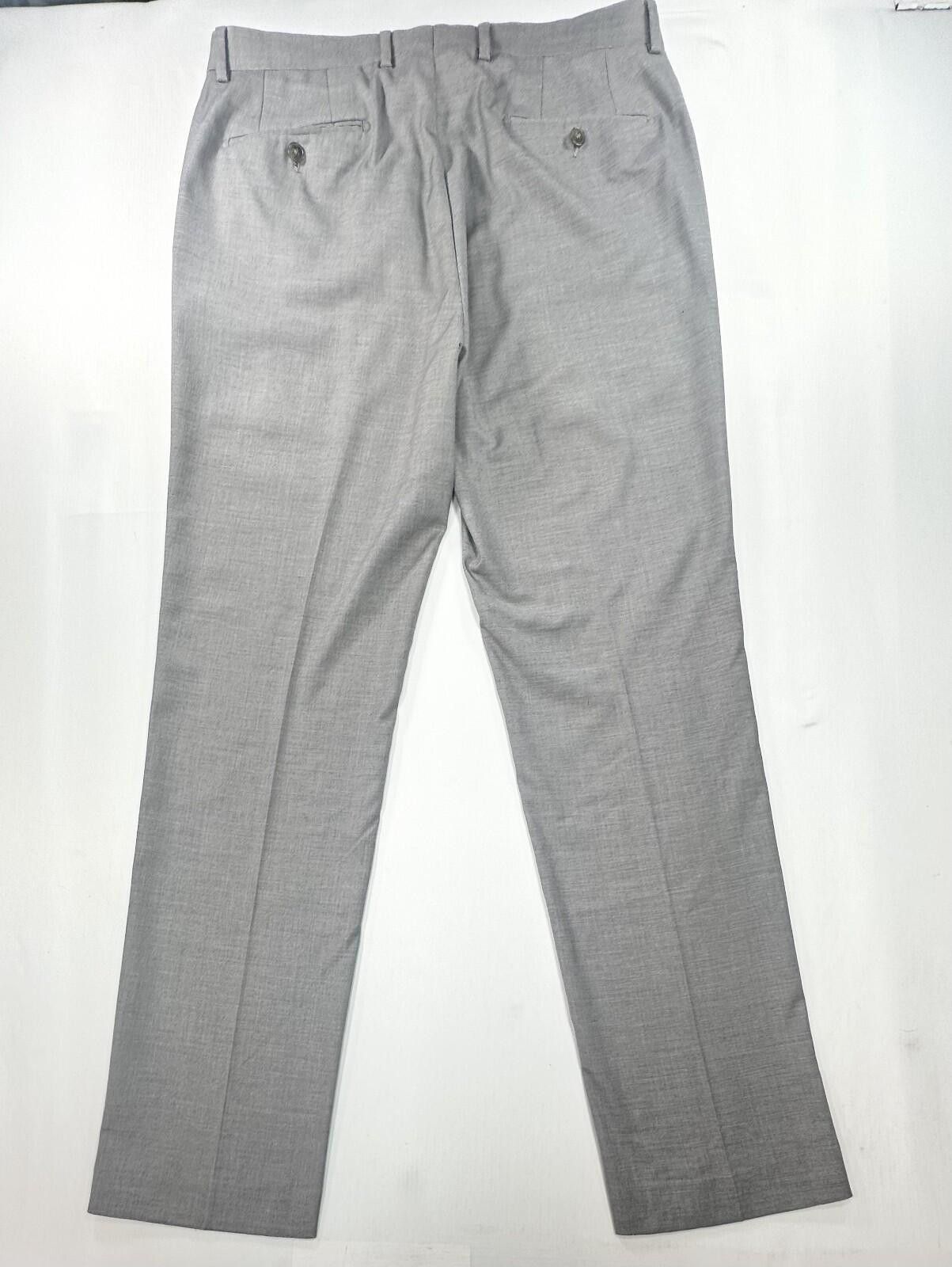Calvin Klein Calvin Klein Flat Straight Leg Dress Pants Gray Mens 34/32 Size US 34 / EU 50 - 2 Thumbnail