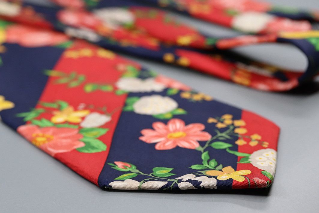 Kenzo Vintage Kenzo Paris Floral Silk Tie Size ONE SIZE - 10 Thumbnail