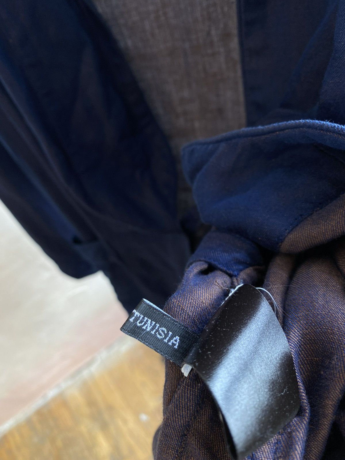Ann Demeulemeester KIMONO DEEP INDIGO BLUE / UMBER CARDIGAN SWEATER Size US L / EU 52-54 / 3 - 5 Thumbnail
