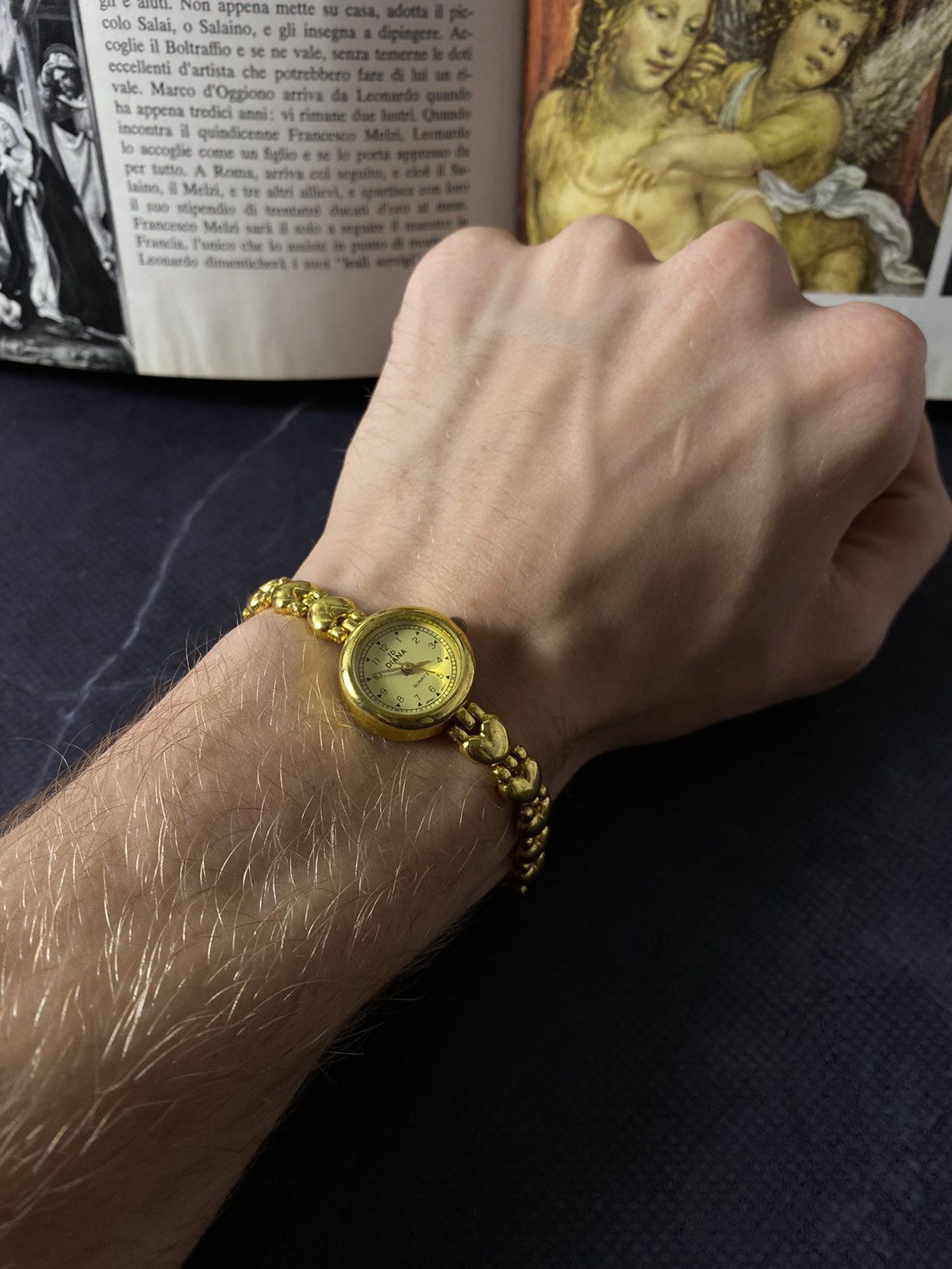 Jewelry Vintage JD Diana Quartz Watch - Heart Bracelet Size ONE SIZE - 1 Thumbnail
