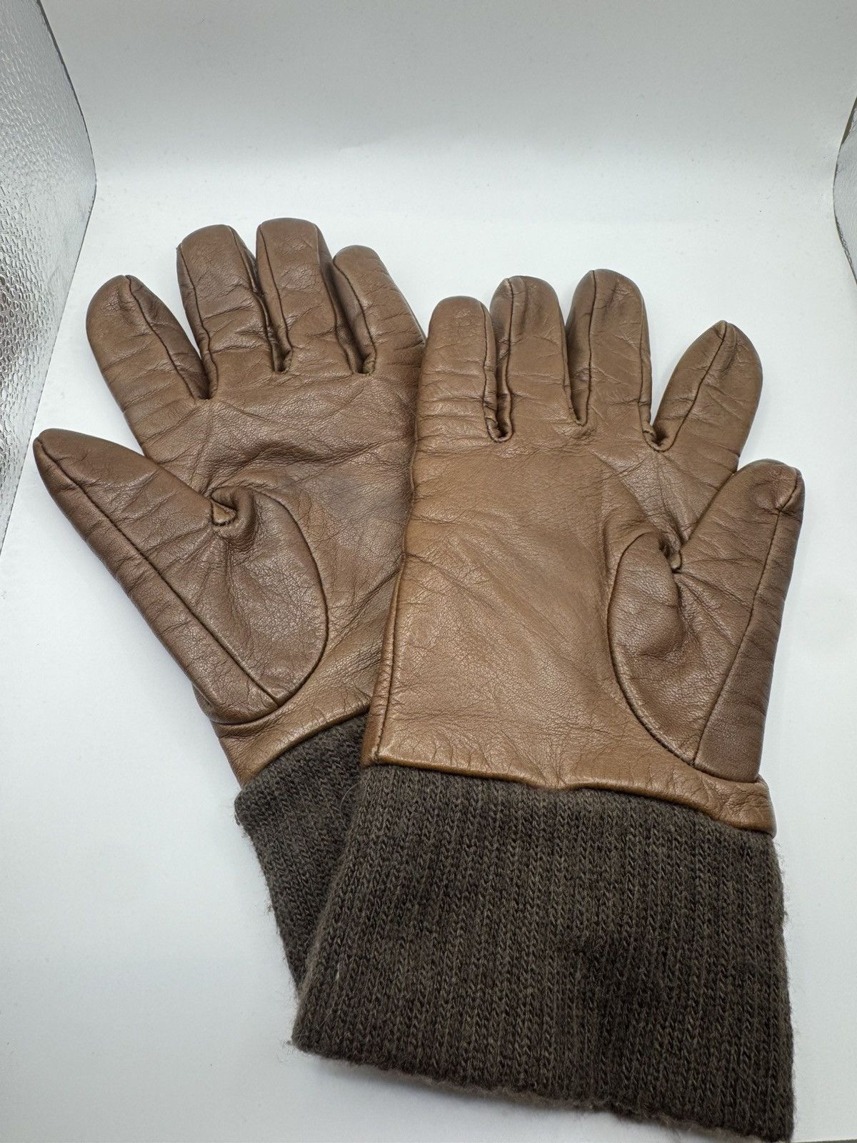 Hysteric Glamour Hysteric Glamour Brown Leather Gloves Size ONE SIZE - 4 Thumbnail