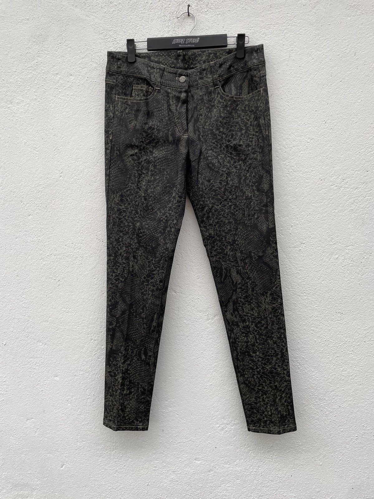 George Vintage Georges Rech Paris Snake Skin Skinny Jeans Size 32" / US 10 / IT 46 - 1 Thumbnail