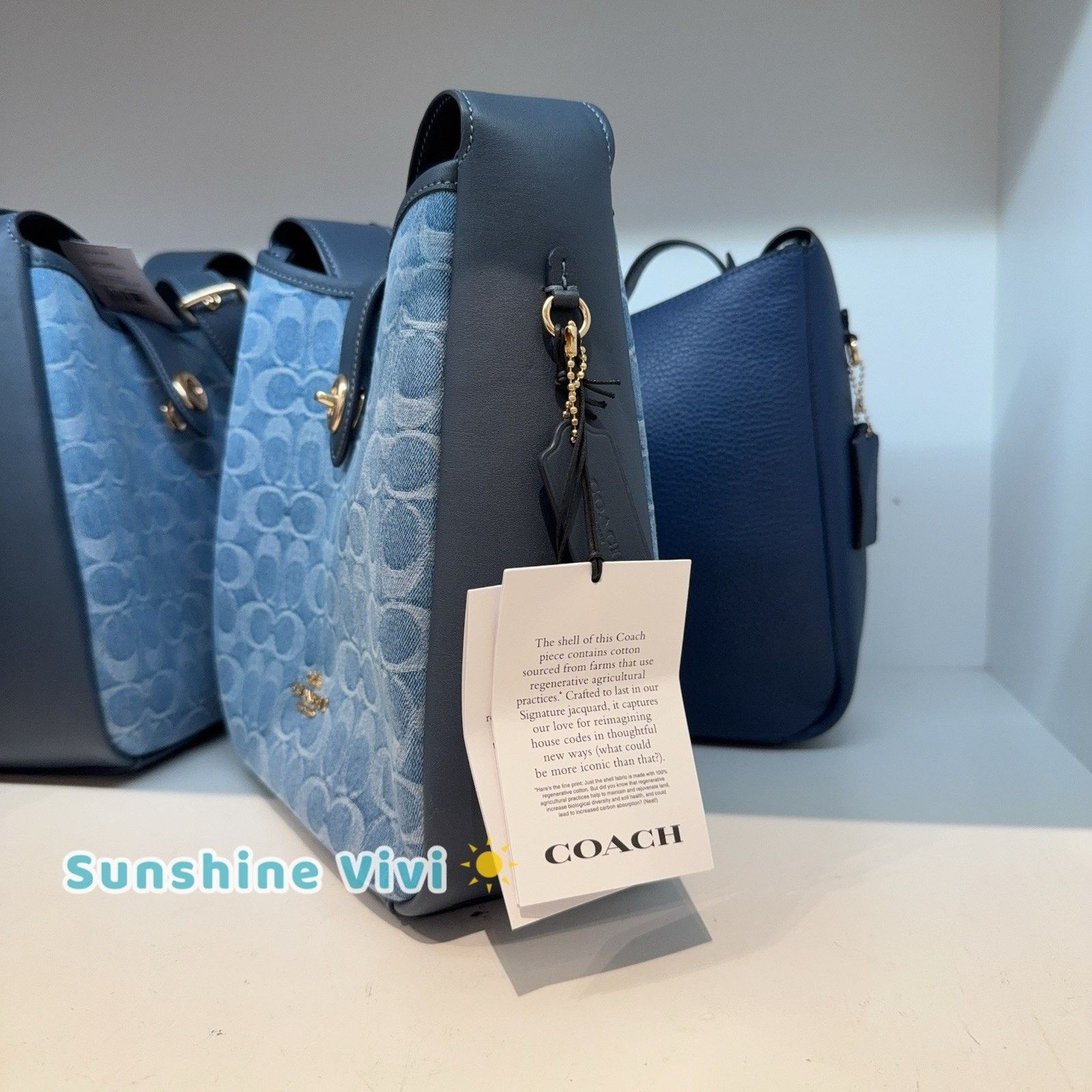 Coach NWT Coach CDB98 Hadley Convertible Crossbody Bag Denim Size ONE SIZE - 5 Thumbnail