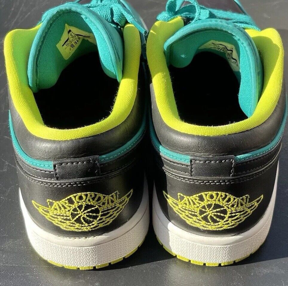 Jordan Brand × Nike Air Jordan 1 Retro Low Teal Venom Green Men’s Shoes Sz 10.5 Size US 10.5 / EU 43-44 - 5 Thumbnail