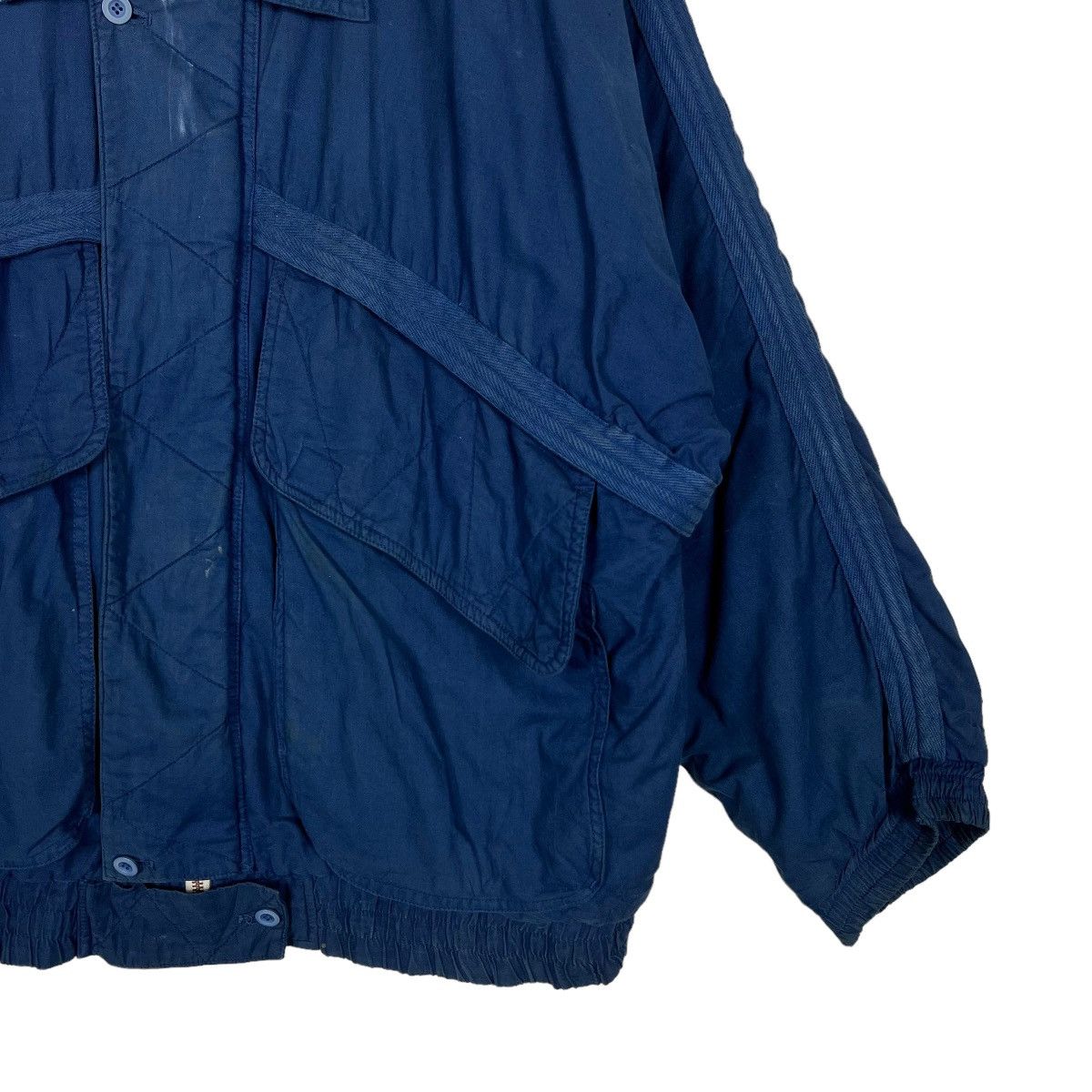 Issey Miyake 🔥 1980s VINTAGE IS ISSEY MIYAKE INDIGO BOMBER JACKET Size US L / EU 52-54 / 3 - 9 Thumbnail