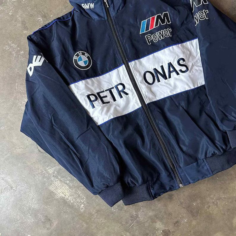 BMW Brand new BMW navy embroidered cotton padded jacket- f1 Size US L / EU 52-54 / 3 - 2 Thumbnail