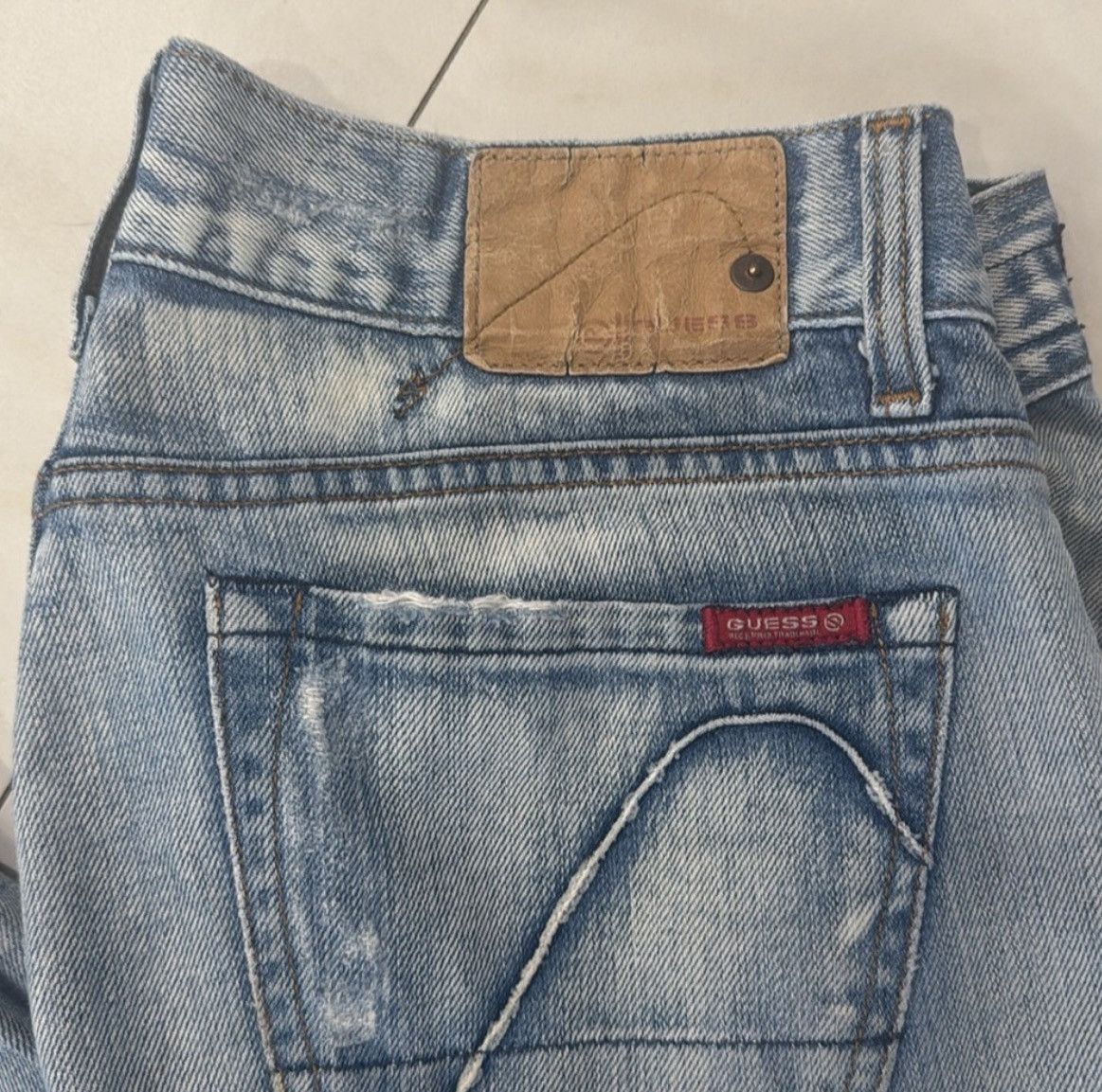 Guess Guess Vintage Light Blue Straight Leg Denim Jeans Size US 34 / EU 50 - 5 Thumbnail