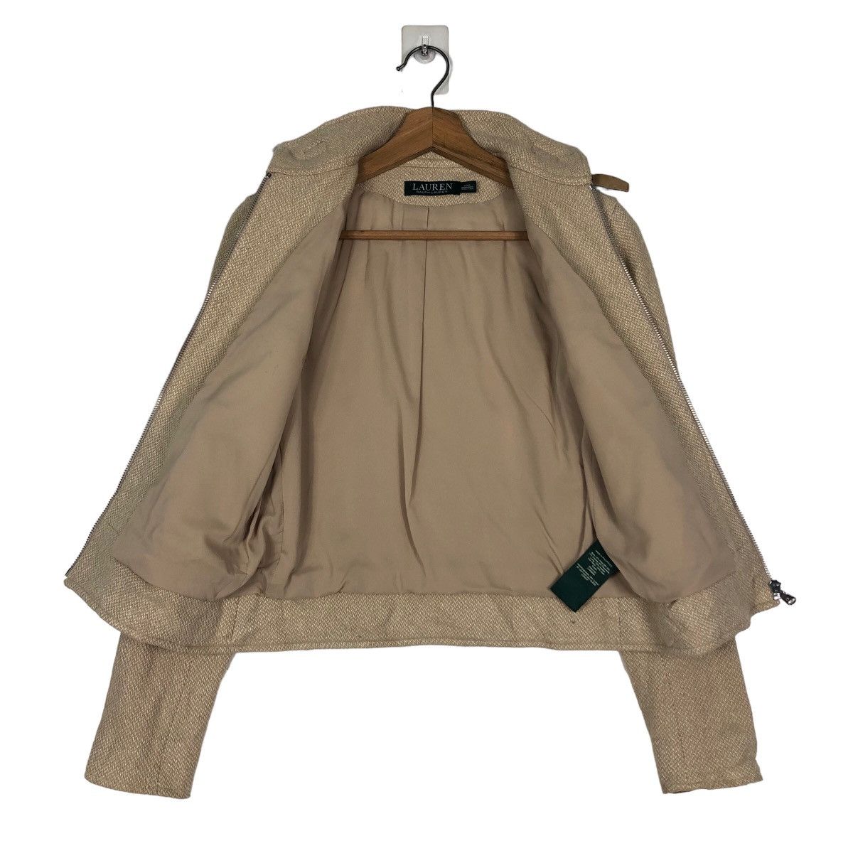 Japanese Brand Green Label Ralph Lauren Cropped Biker Jacket Leather Parts Size US XXS / EU 40 - 13 Thumbnail