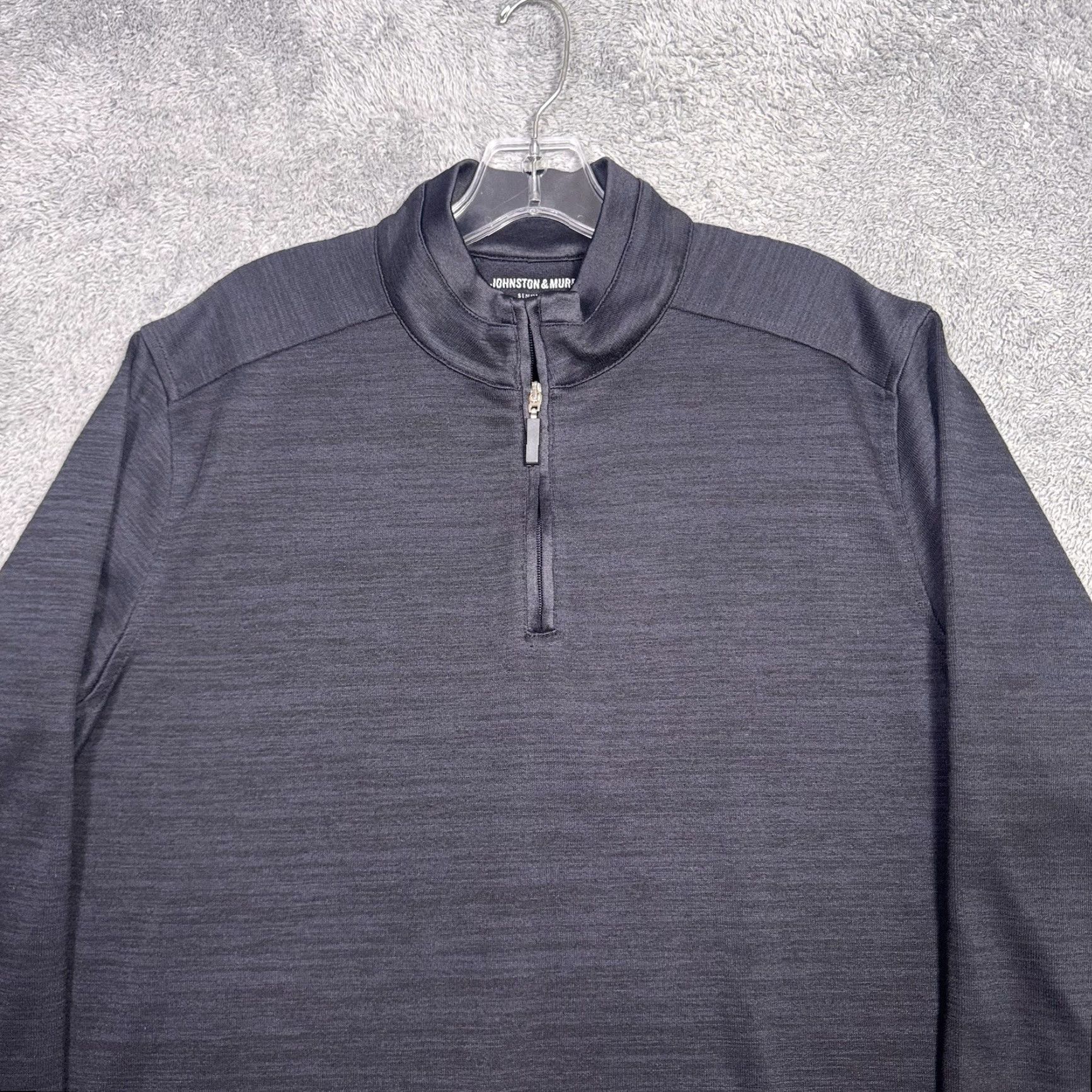 Johnston & Murphy Johnston & Murphy Jacket Mens L Tech Melange 1/4 Zip Heather Sweater Preppy Size US L / EU 52-54 / 3 - 4 Thumbnail