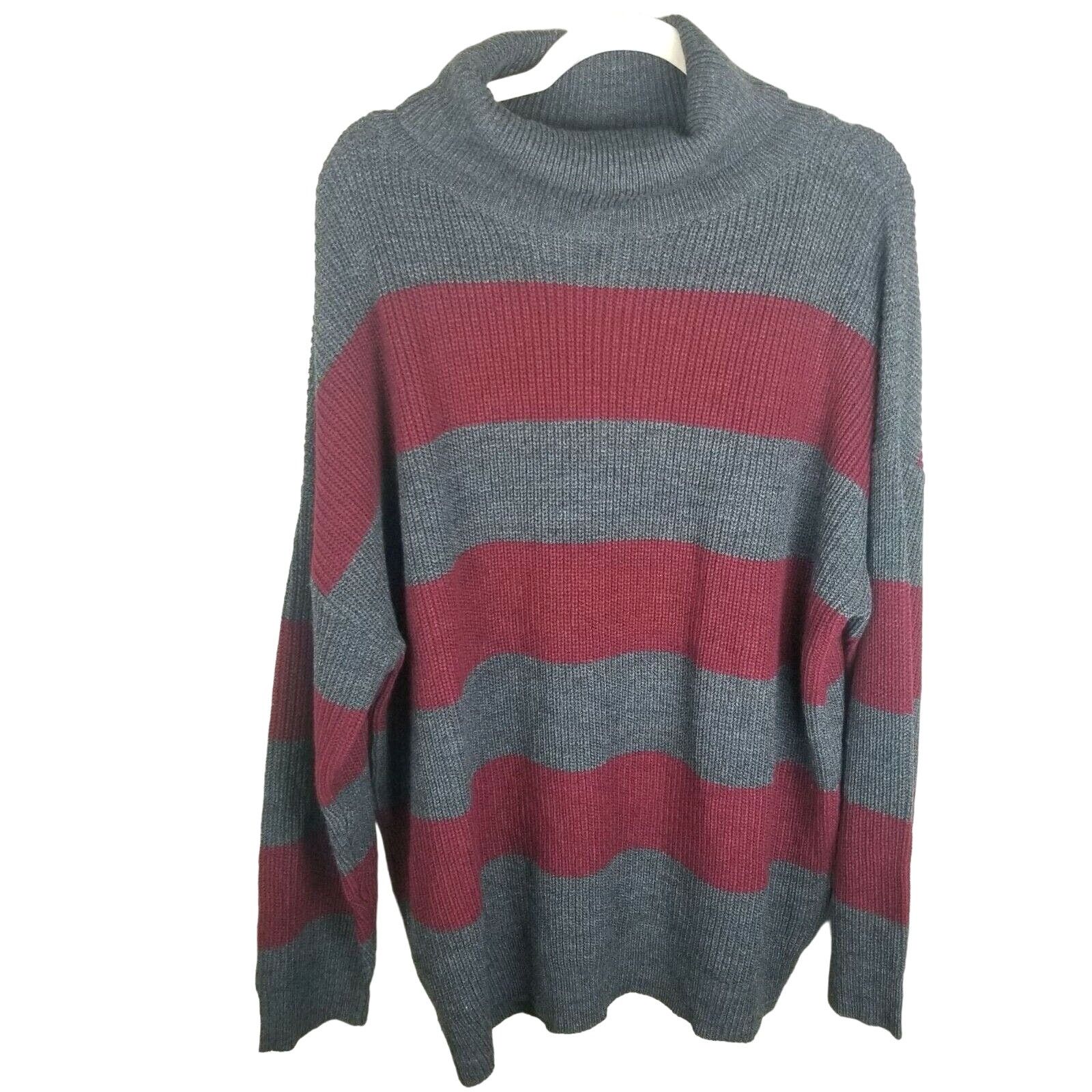 Betabrand Suzanne Betro Womens Chunky Striped Turtleneck Sweater L/XL Size L / US 10 / IT 46 - 1 Thumbnail