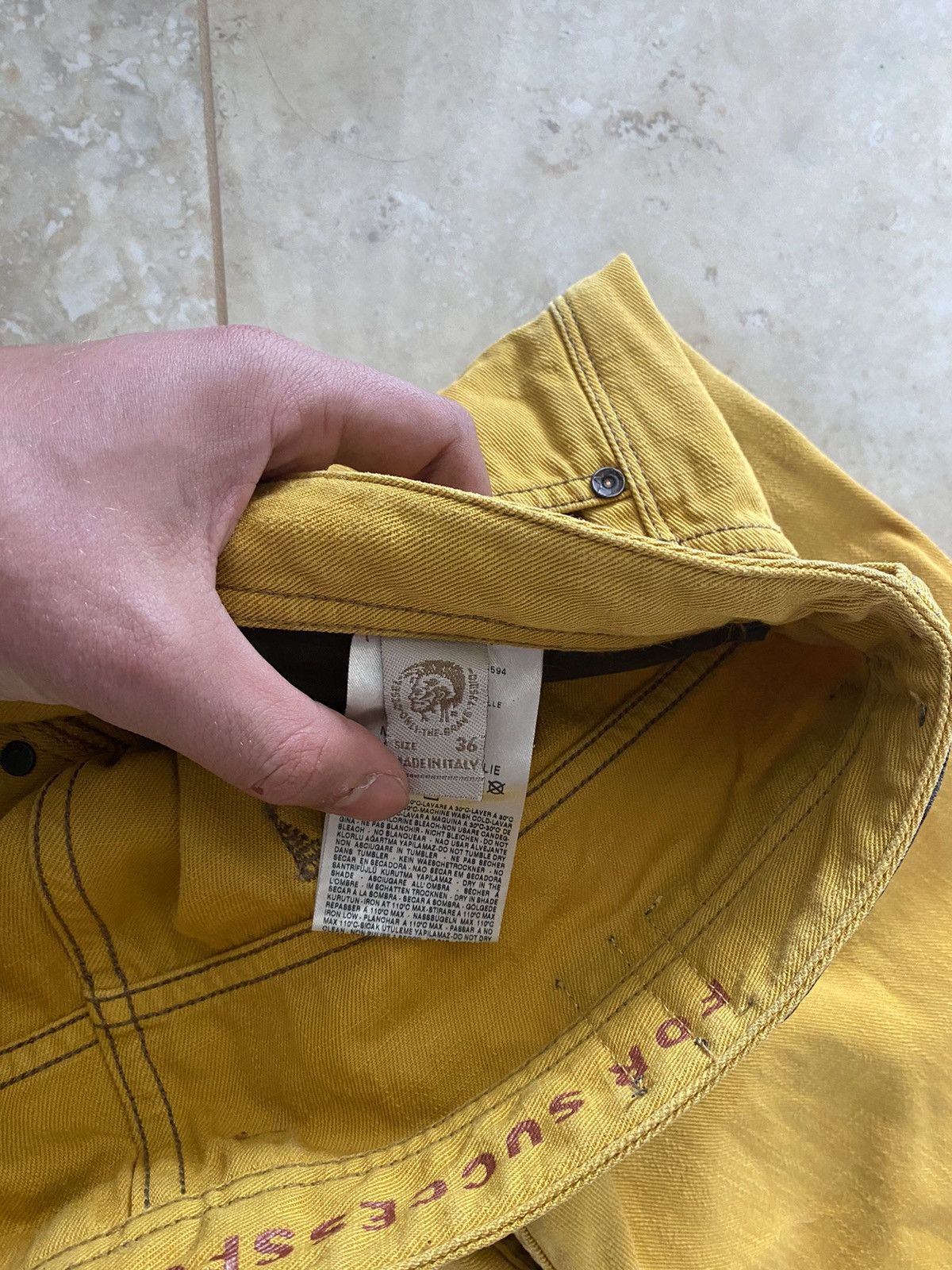 Diesel Vintage Diesel Yellow Jeans Flared Washed Limited Japanese Size US 36 / EU 52 - 5 Thumbnail