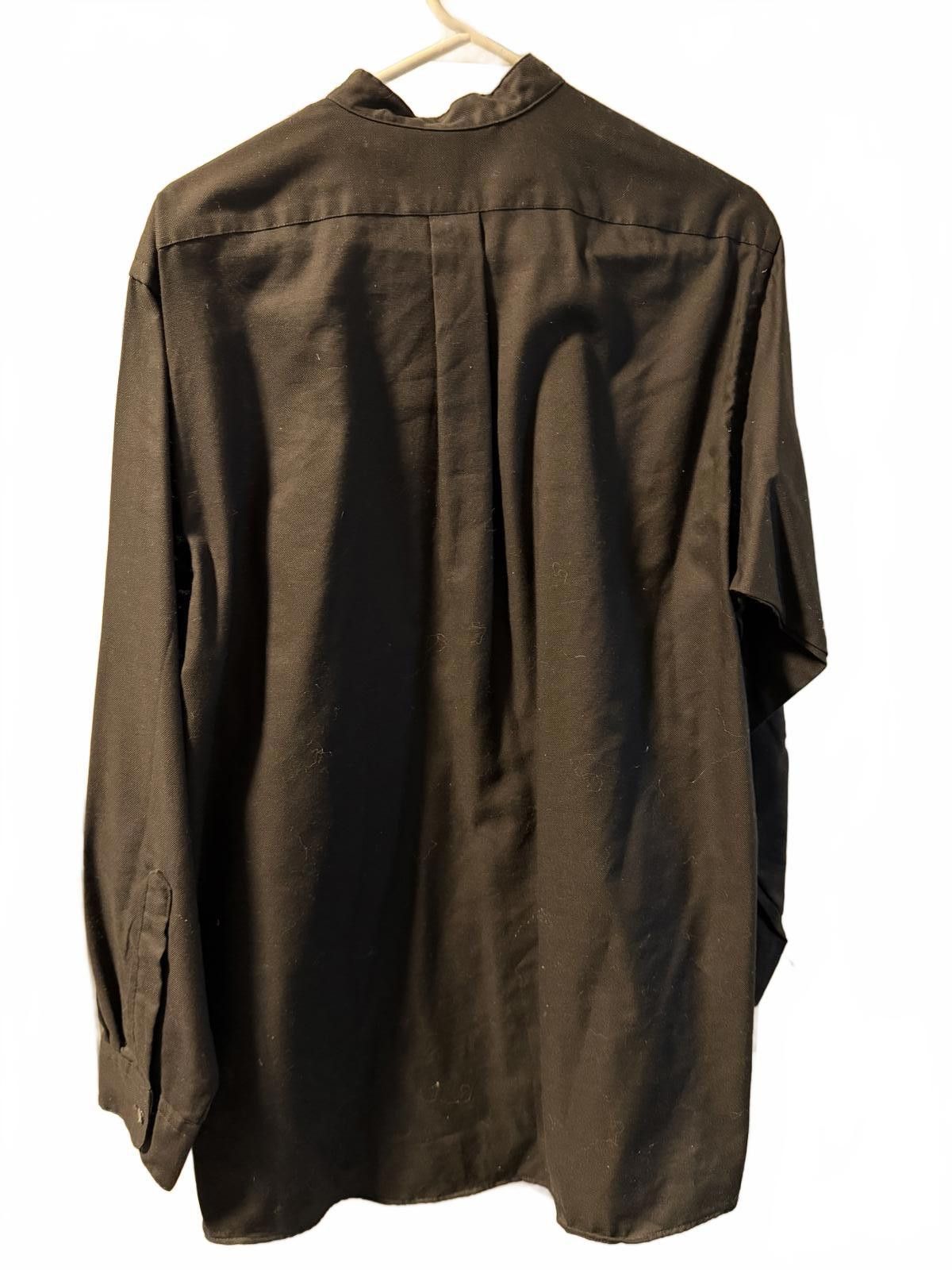 Van Heusen Van Heusen Black Pique Button-Up Shirt Size 16 32/33 Size US XL / EU 56 / 4 - 3 Thumbnail