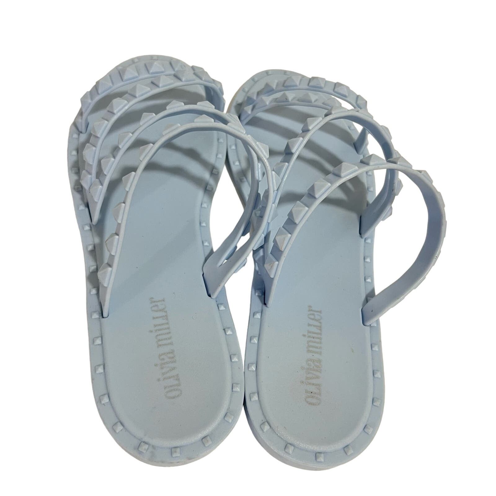 Other Olivia Miller Blue Studded Strappy Jelly Sandals Size 10 Size US 10 / IT 40 - 3 Thumbnail