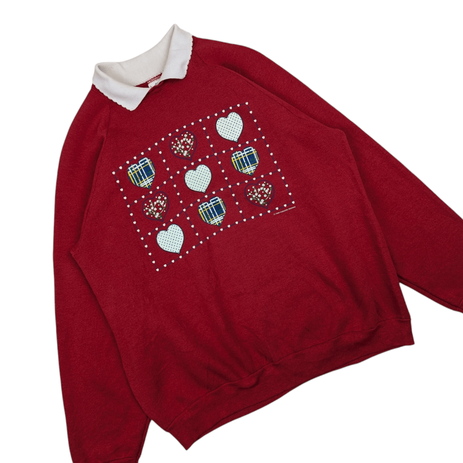 Fruit Of The Loom × Vintage Vintage 1990 LOVE Image Custom Jumper Sweatshirt Size L / US 10 / IT 46 - 7 Thumbnail