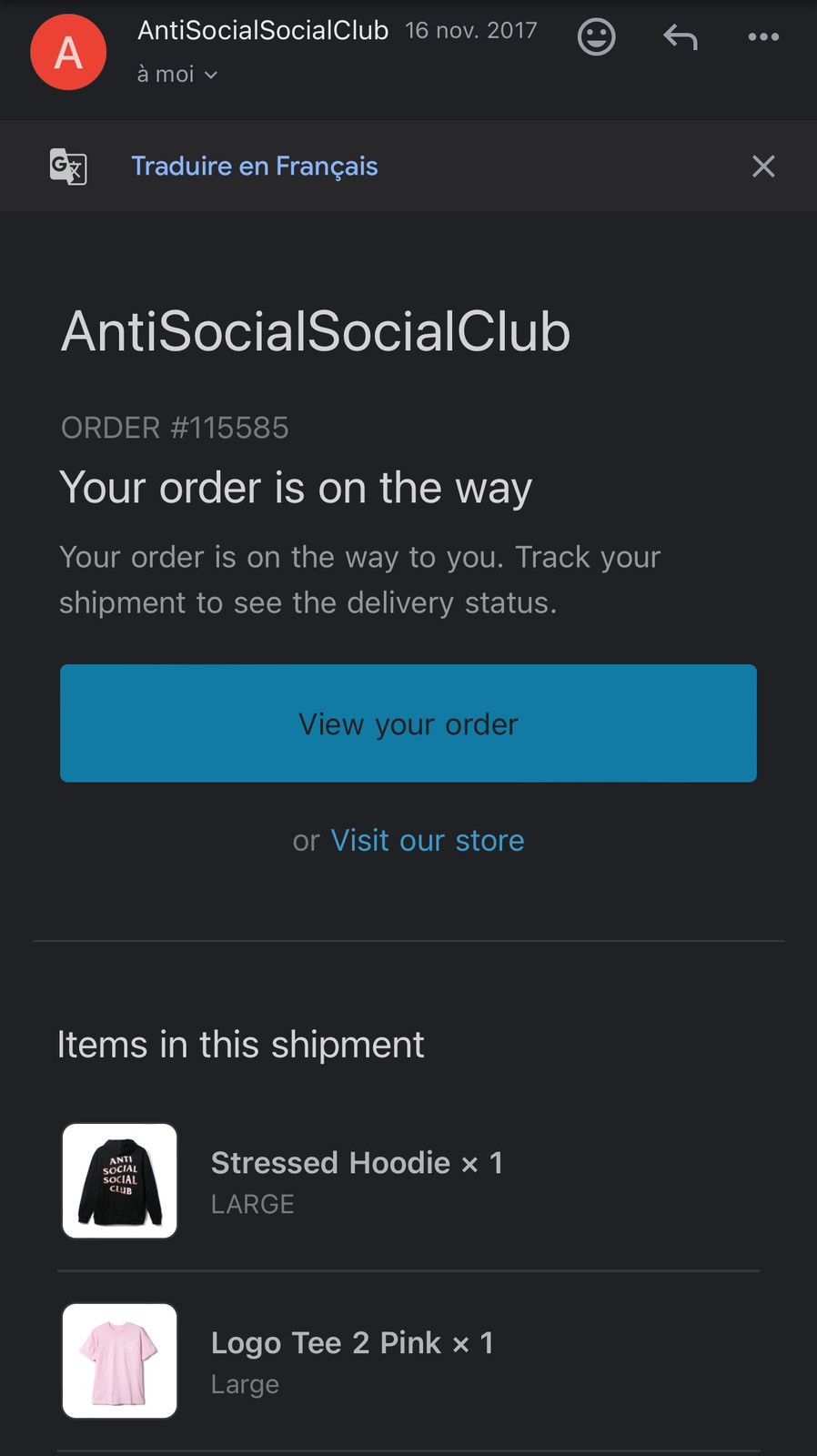 Anti Social Social Club RARE : 2017 Antisocial social club Pink tee Size US L / EU 52-54 / 3 - 2 Thumbnail