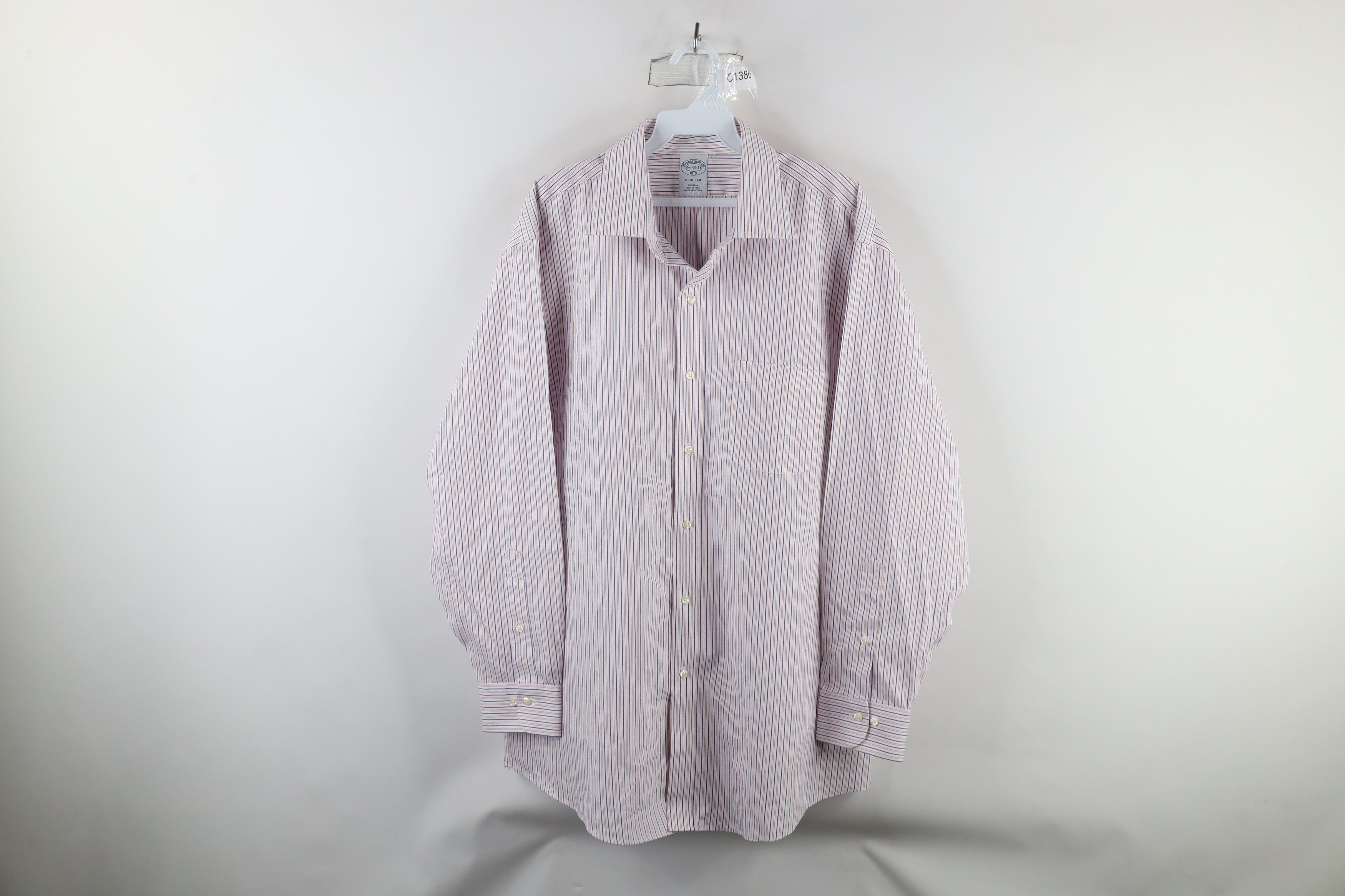 Brooks Brothers × Vintage Vintage Brooks Brothers Striped Collared Button Shirt Cotton Size US L / EU 52-54 / 3 - 1 Thumbnail