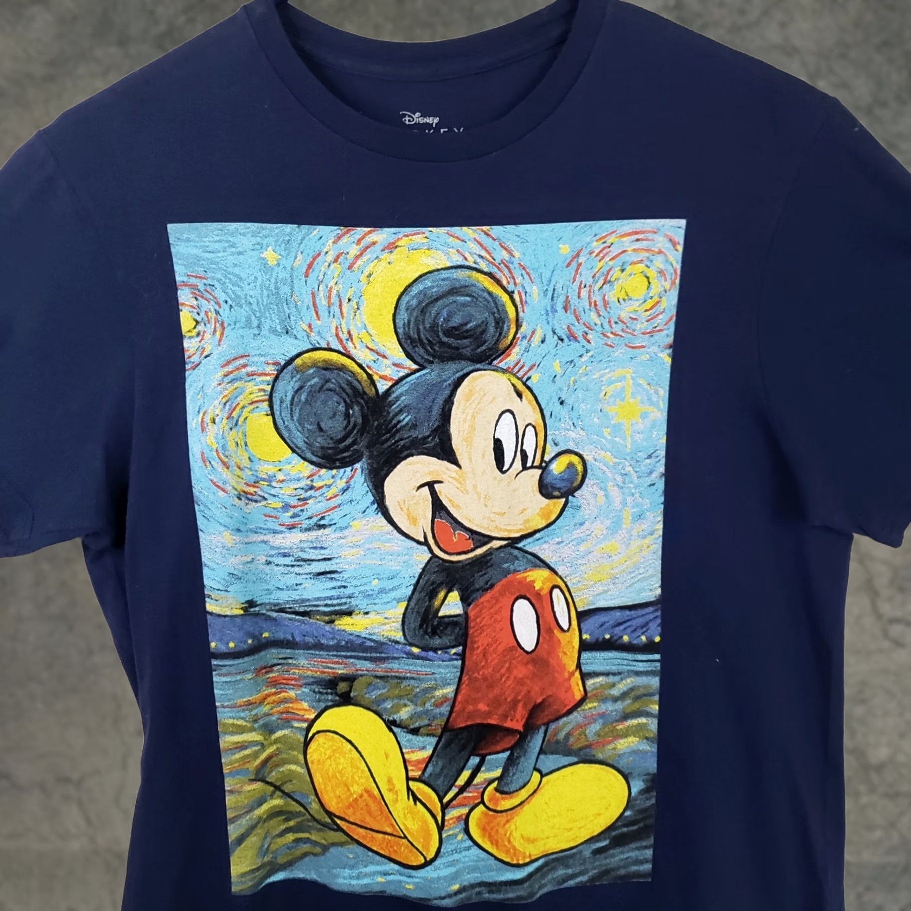 Disney Disney T-shirt Mickey Mouse Front Graphic Mens M Blue 100% Cotton/Polyester Crew Neck Short Sleeve Regular Fit Cartoon 90s Disney Shirt Mens Blue M Size US M / EU 48-50 / 2 - 1 Thumbnail