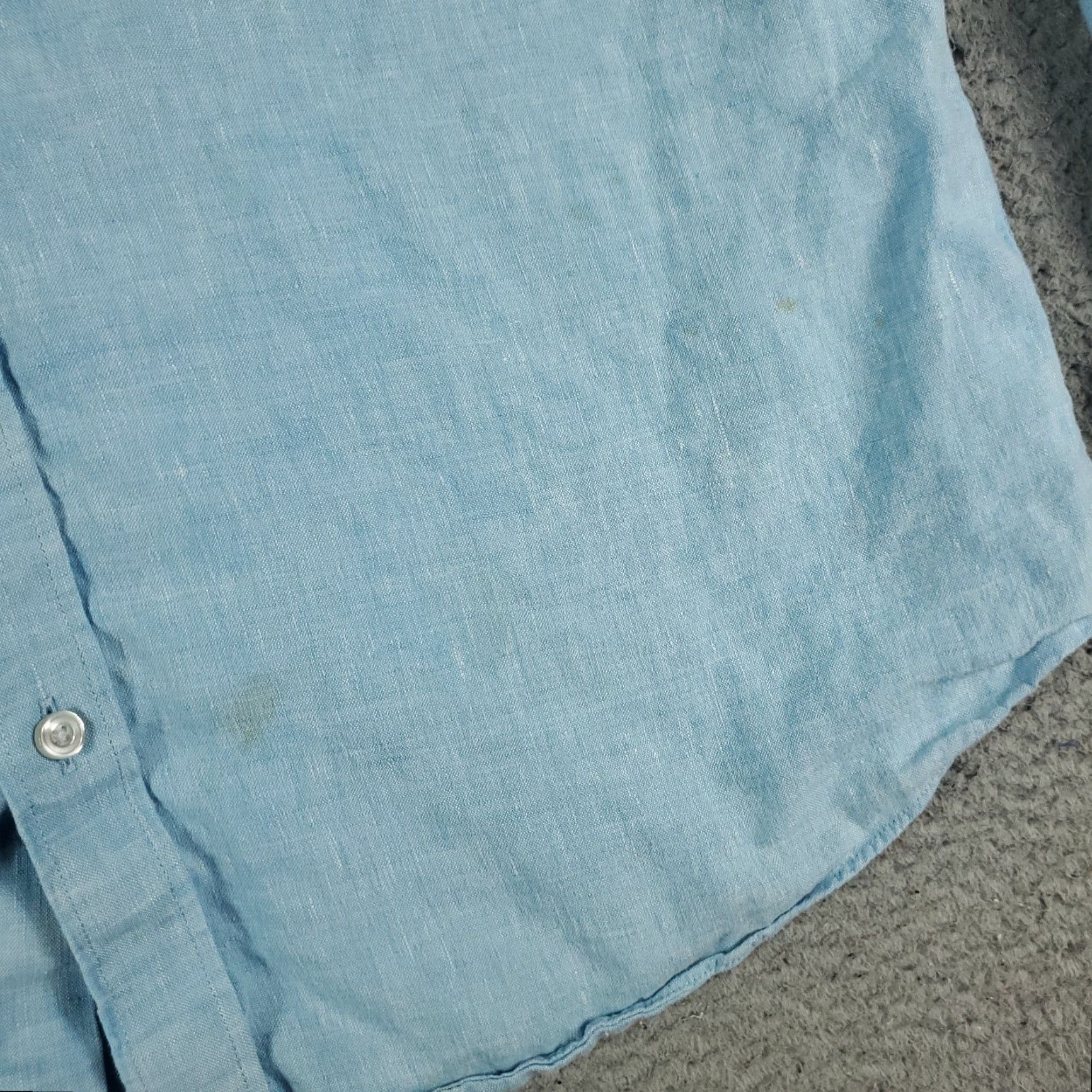 UNTUCKit UNTUCKit Casual Button-Up Shirt Mens XL Blue Linen Long Sleeve Regular Fit Size US XL / EU 56 / 4 - 4 Thumbnail