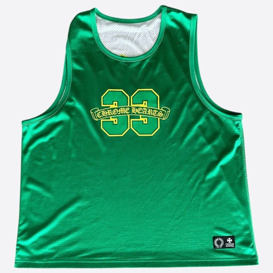 Chrome Hearts CHROME HEARTS GREEN & WHITE LOGO REVERSIBLE MESH JERSEY Size US XXL / EU 58 / 5 - 3 Thumbnail