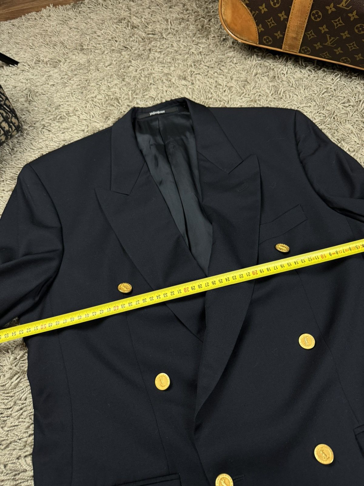 Yves Saint Laurent Vintage wool blazer Yves Saint Laurent original luxury item Size 52S - 4 Thumbnail