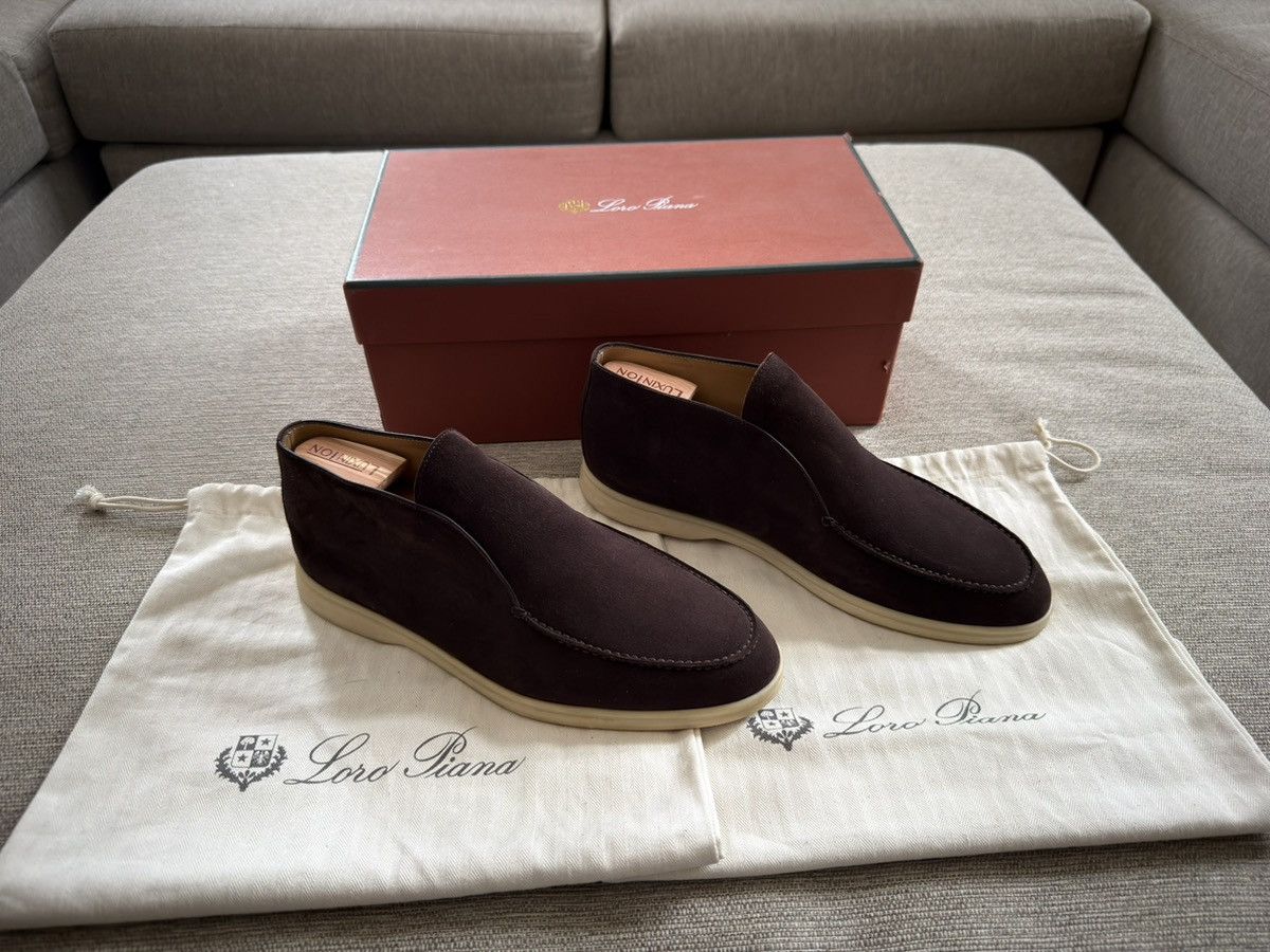 Loro Piana Loro Piana Open Walk Elk Leather Dark Brown 41 US  display picture 1