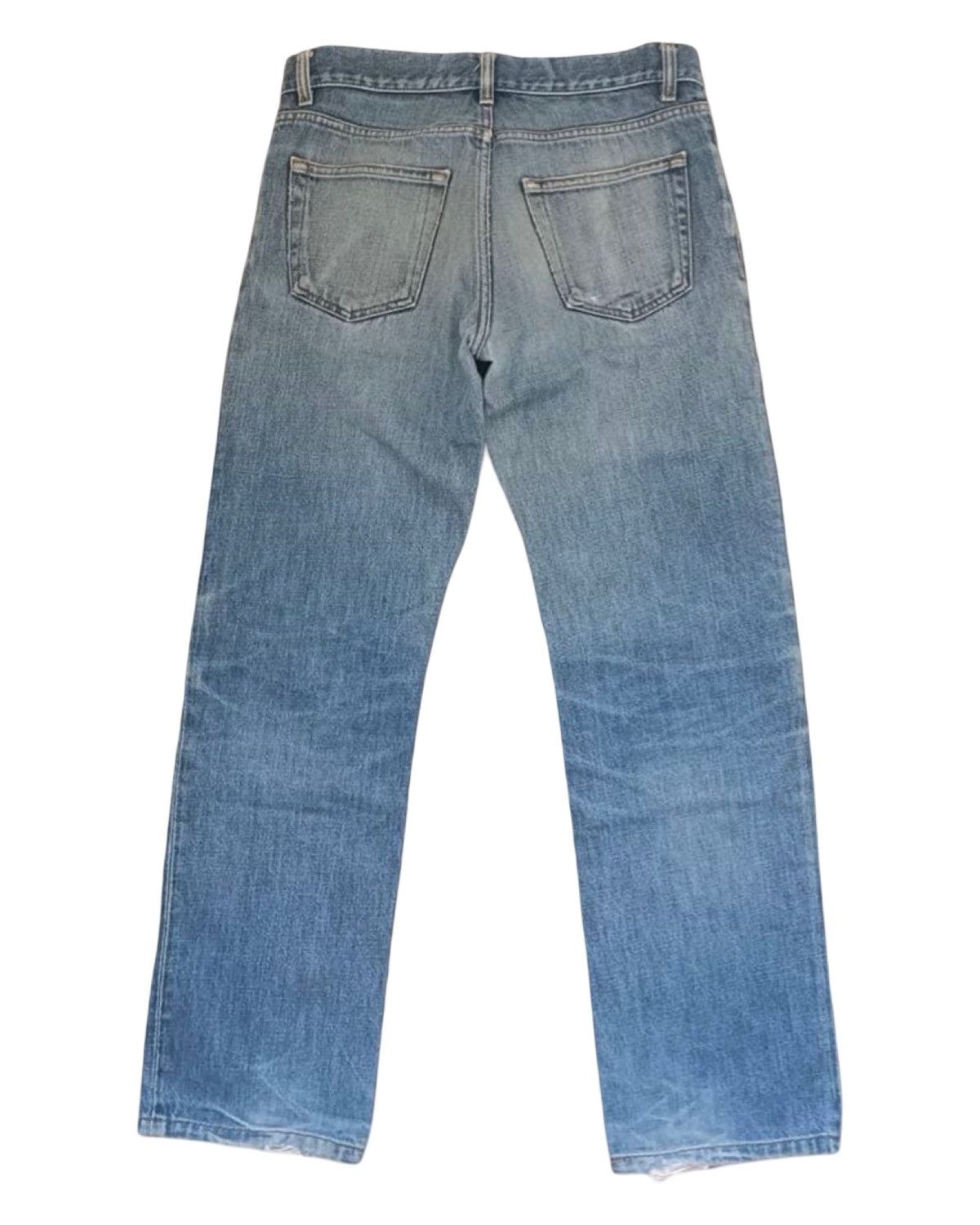 Helmut Lang 1999 Vintage Distressed Light Wash Denim Jeans Size US 30 / EU 46 - 2 Thumbnail