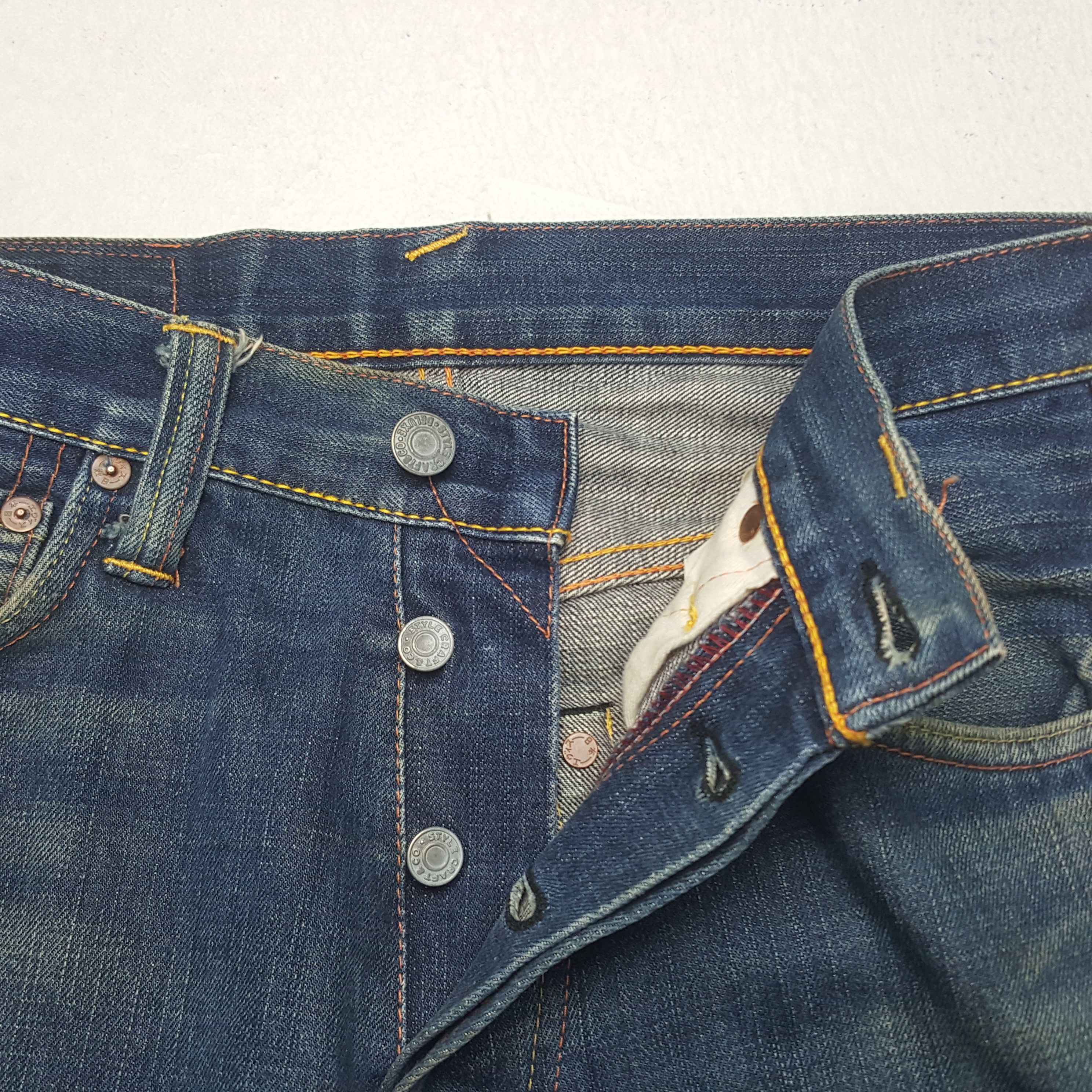 Evisu × Vintage Vintage Evisu Japanese Brand Daicock Custom Denim Jeans Size US 28 / EU 44 - 7 Thumbnail