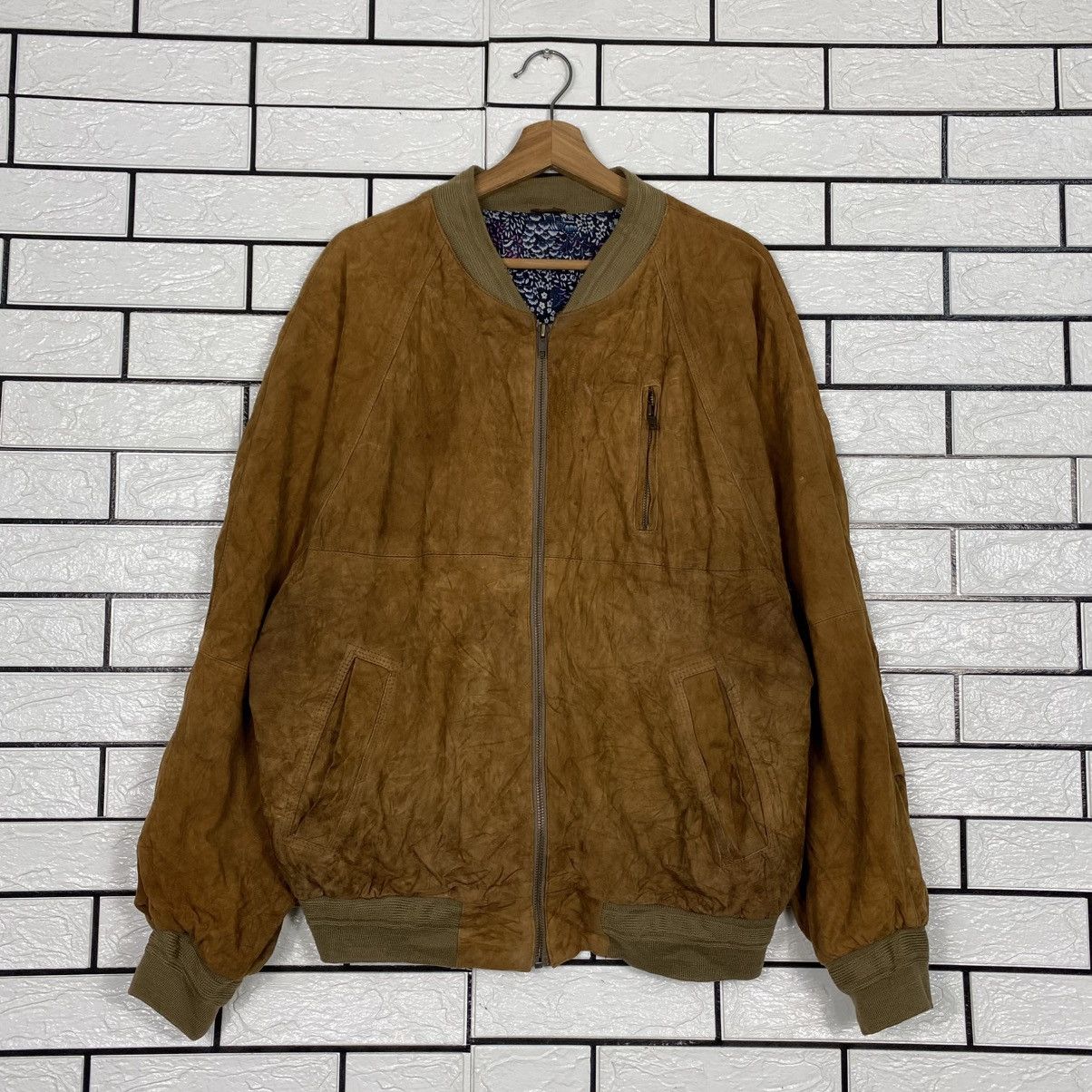 Japanese Brand 📌Vintage Genuine Leather Bomber Jacket Unbrand Issey Miyake Size US M / EU 48-50 / 2 - 2 Thumbnail