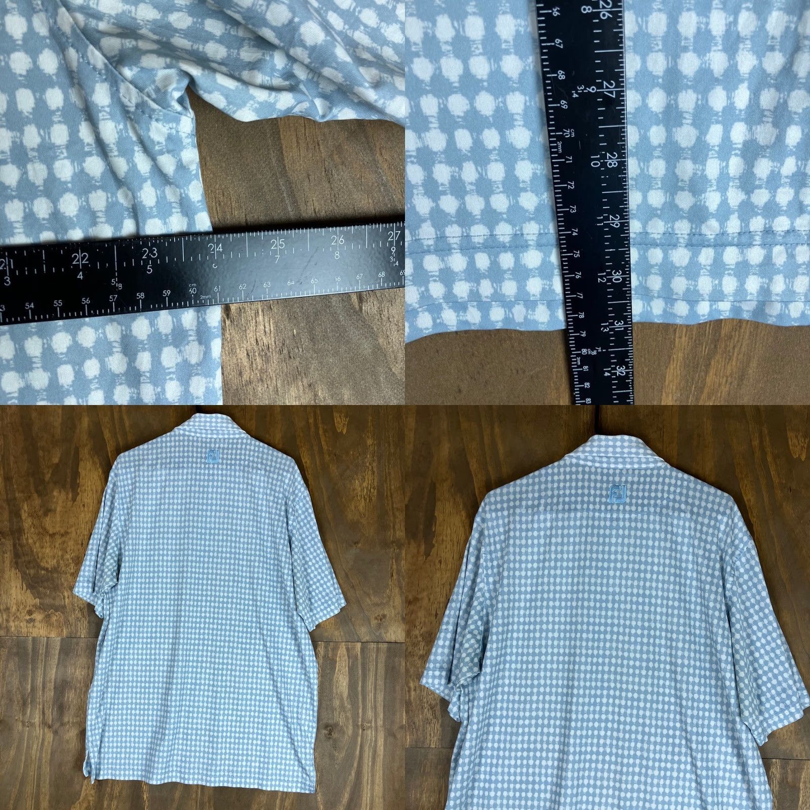 Footjoy FootJoy Polo Shirt Mens Blue White Quail Creek Short Sleeve Athletic Stretch L Size US L / EU 52-54 / 3 - 8 Thumbnail