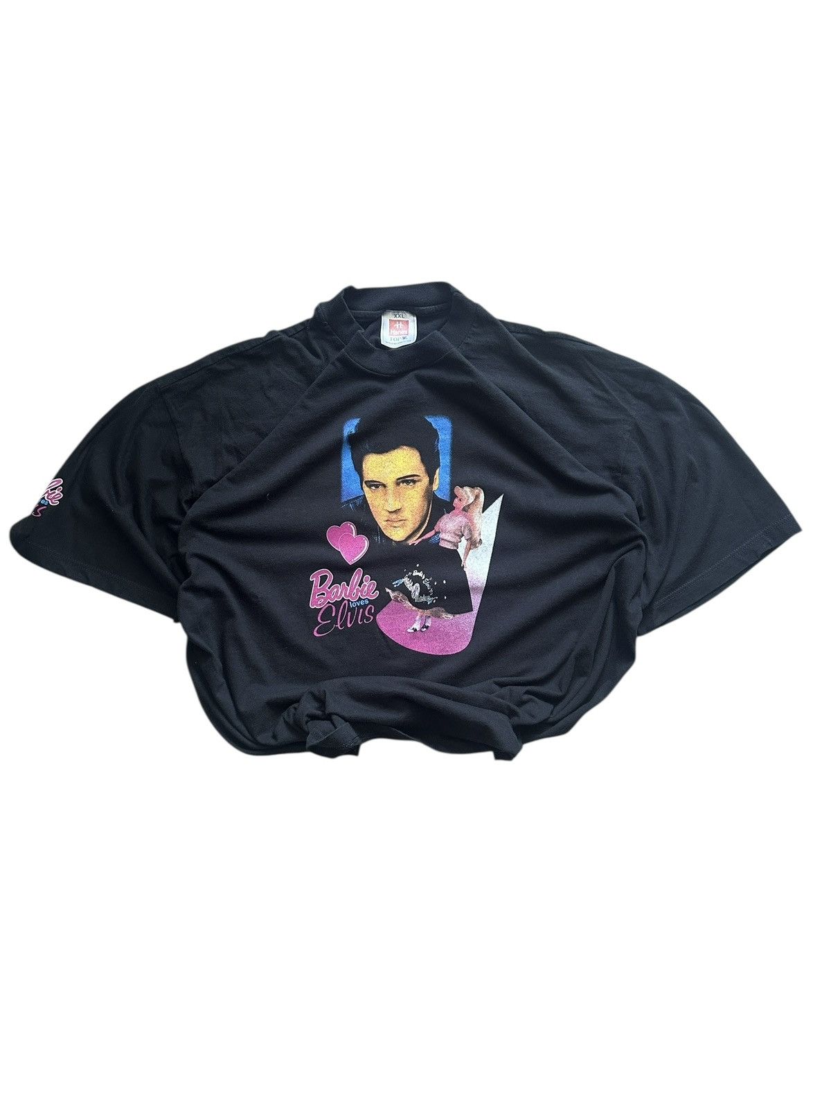 Hanes Vintage Hanes 90s Barbie Loves Elvis T-Shirt Size US XXL / EU 58 / 5 - 1 Thumbnail