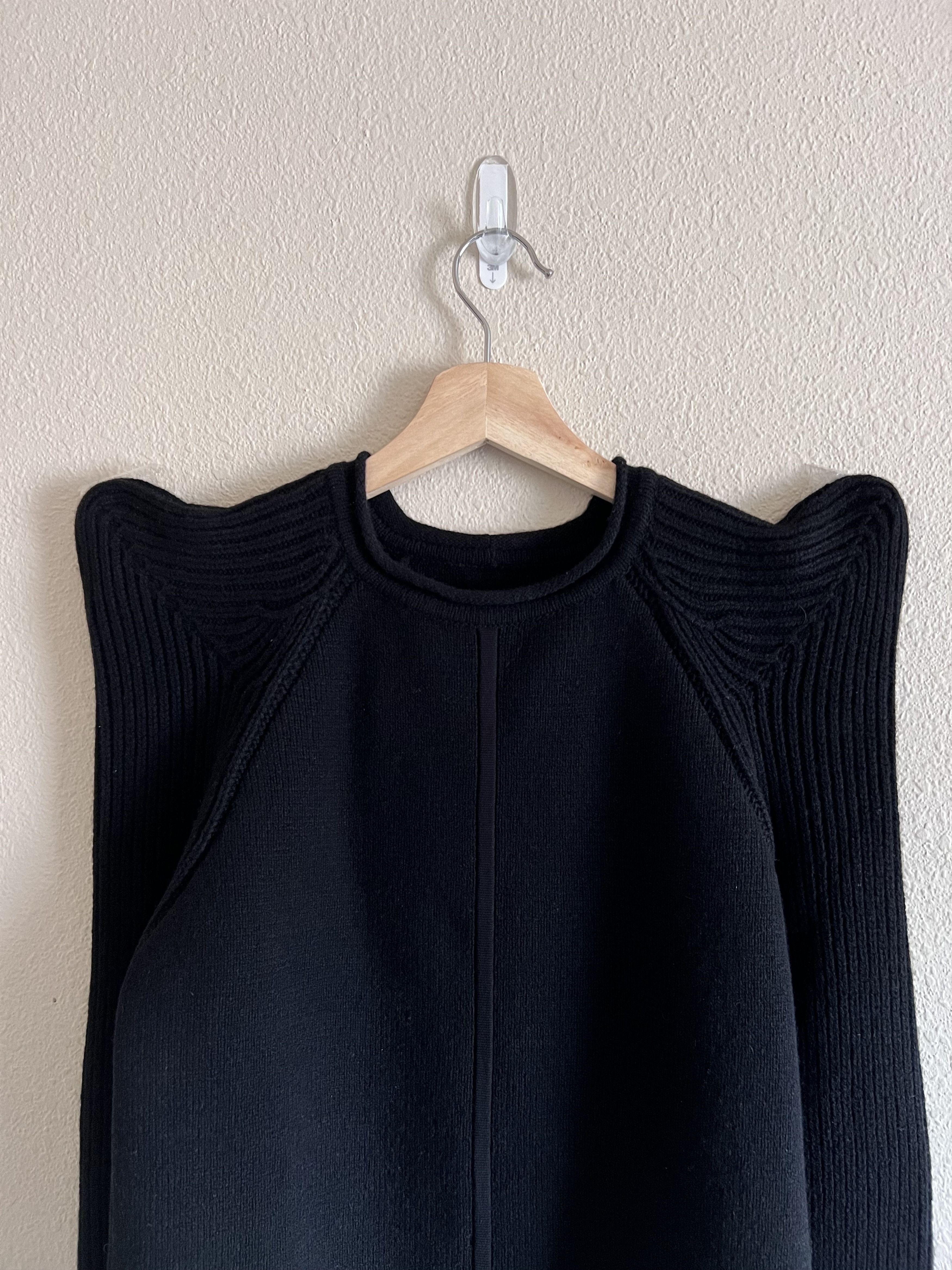 Rick Owens Rick Owens Tec Pullover Sweater in Black Size US S / EU 44-46 / 1 - 2 Thumbnail