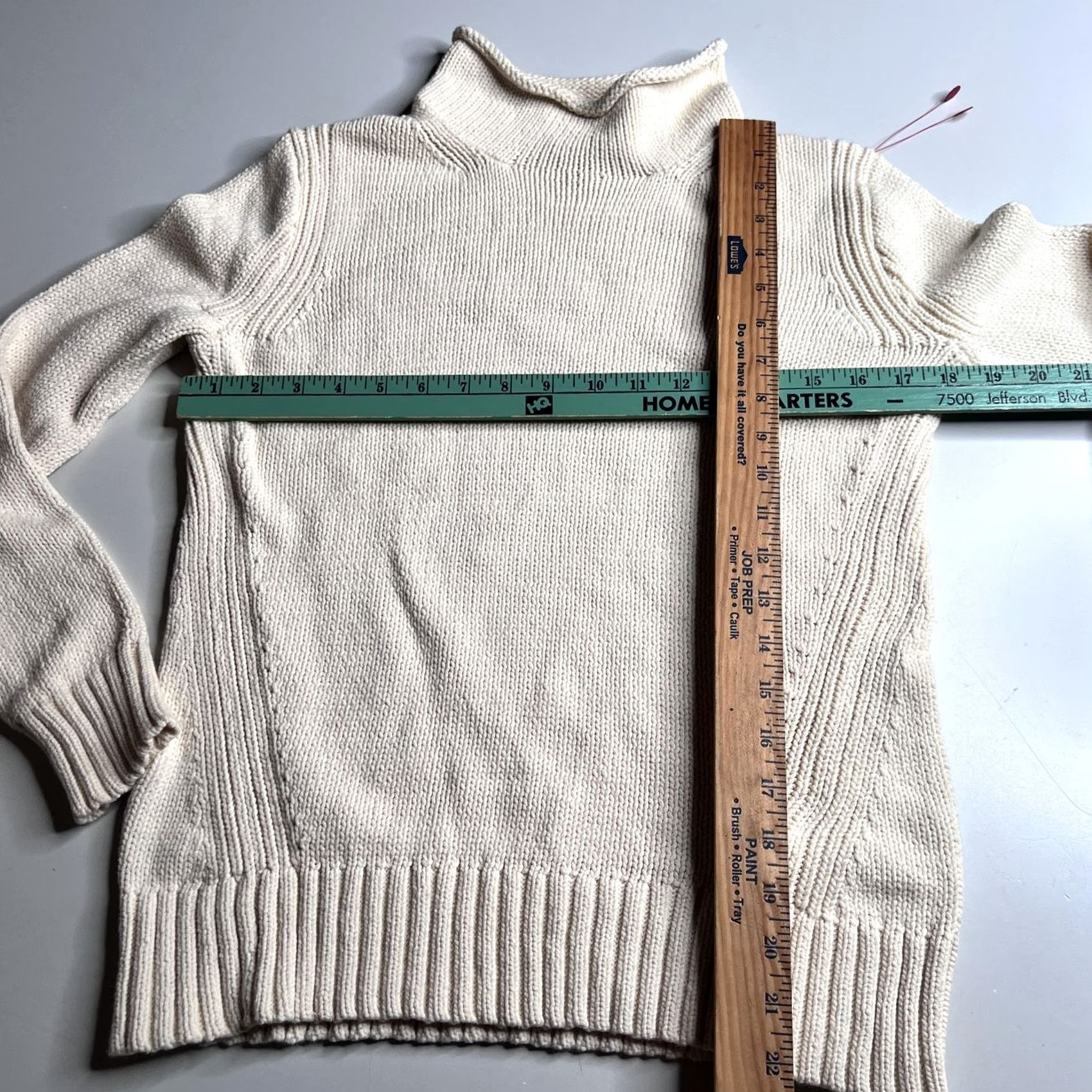 J.Crew J.Crew Sweater Womens XS White Cotton Nylon Turtleneck Raglan Knit Pullover Winter Pullover Knit Casual Mens Women Boys Girls Size XS / US 0-2 / IT 36-38 - 6 Thumbnail