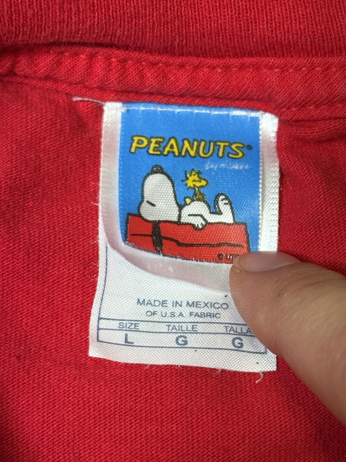 Peanuts × Vintage Vintage Snoppy Peanuts Christmas Holiday Woodstock T Shirt Size US L / EU 52-54 / 3 - 4 Thumbnail