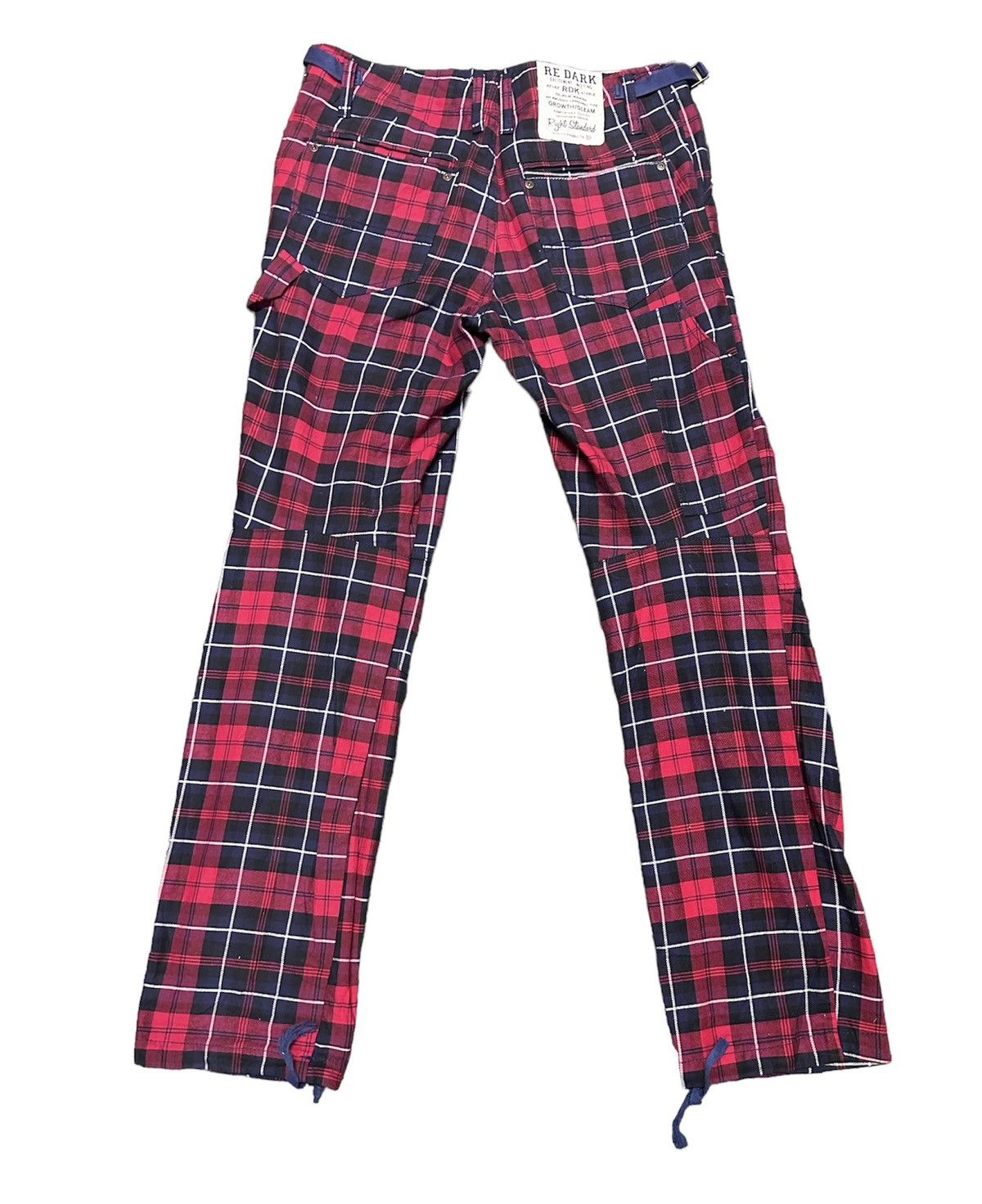 Japanese Brand Re Dark japanesse brand red tartan pants Size US 31 - 2 Thumbnail