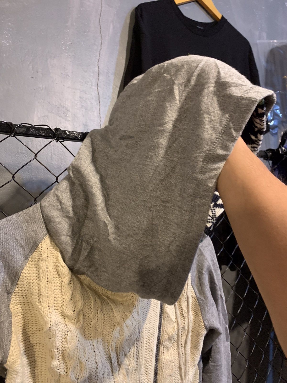 Hysteric Glamour × If Six Was Nine × Le Grande Bleu (L.G.B.) DESIGUAL WHY? DOUBLE LAYER HOODIE Size US L / EU 52-54 / 3 - 10 Thumbnail
