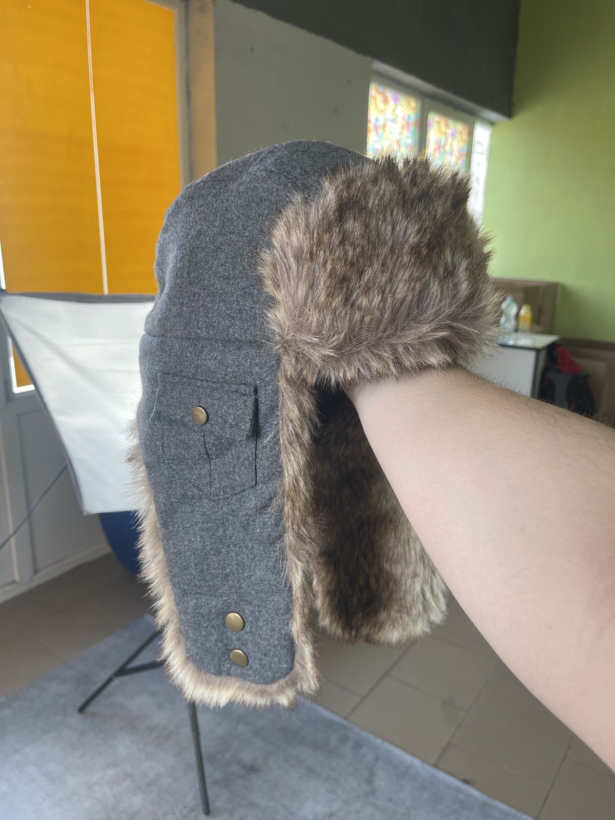 Vintage Ushanka Trapper Hat Furry Mohair Fuzzy Fur Hat Y2K Size ONE SIZE - 5 Thumbnail