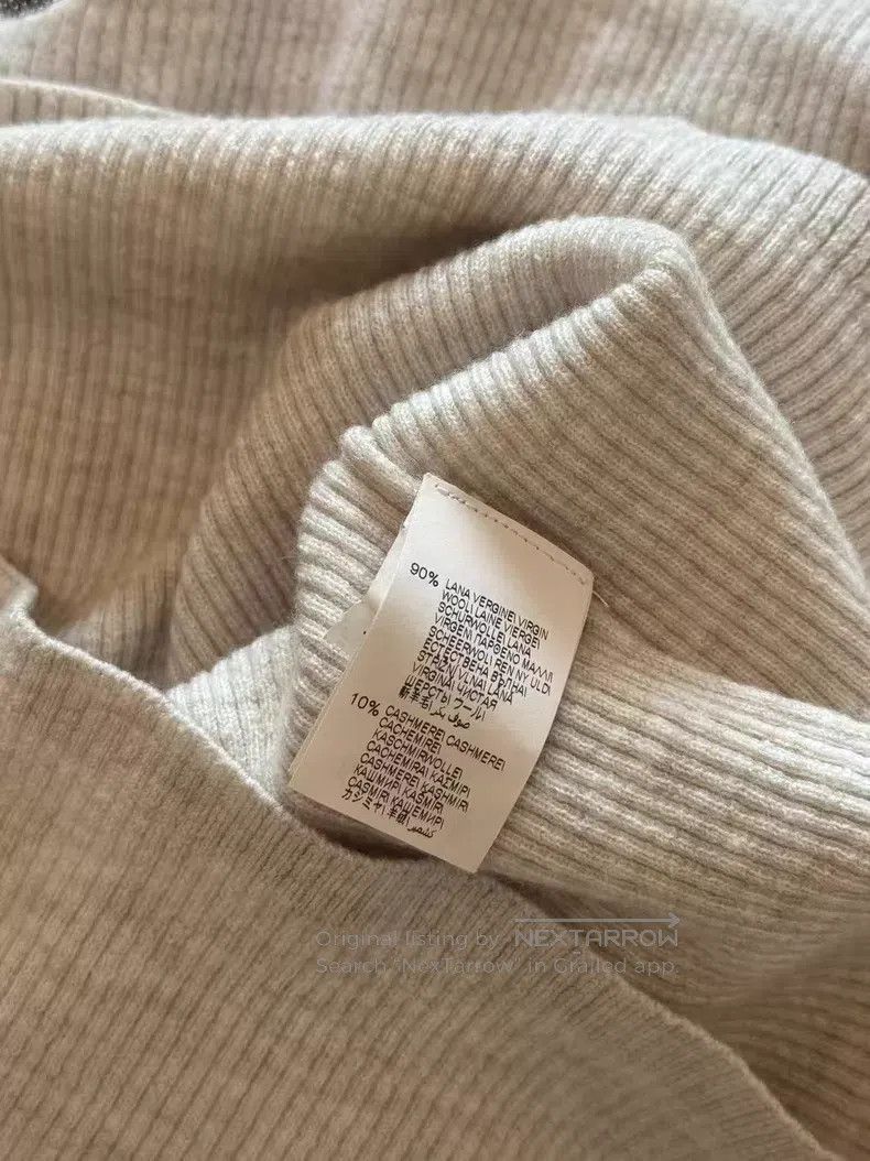 Brunello Cucinelli Brunello Cucinelli Wool and Cashmere Blend Top with Elasti Size S / US 4 / IT 40 - 3 Thumbnail