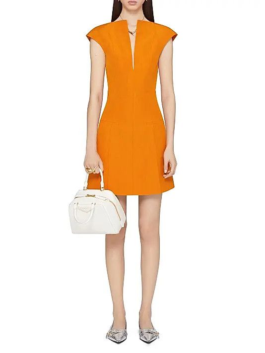 Givenchy o1srvl11e0725 Dress in Linen And Silk in Dark Orange Size M / US 6-8 / IT 42-44 - 3 Thumbnail