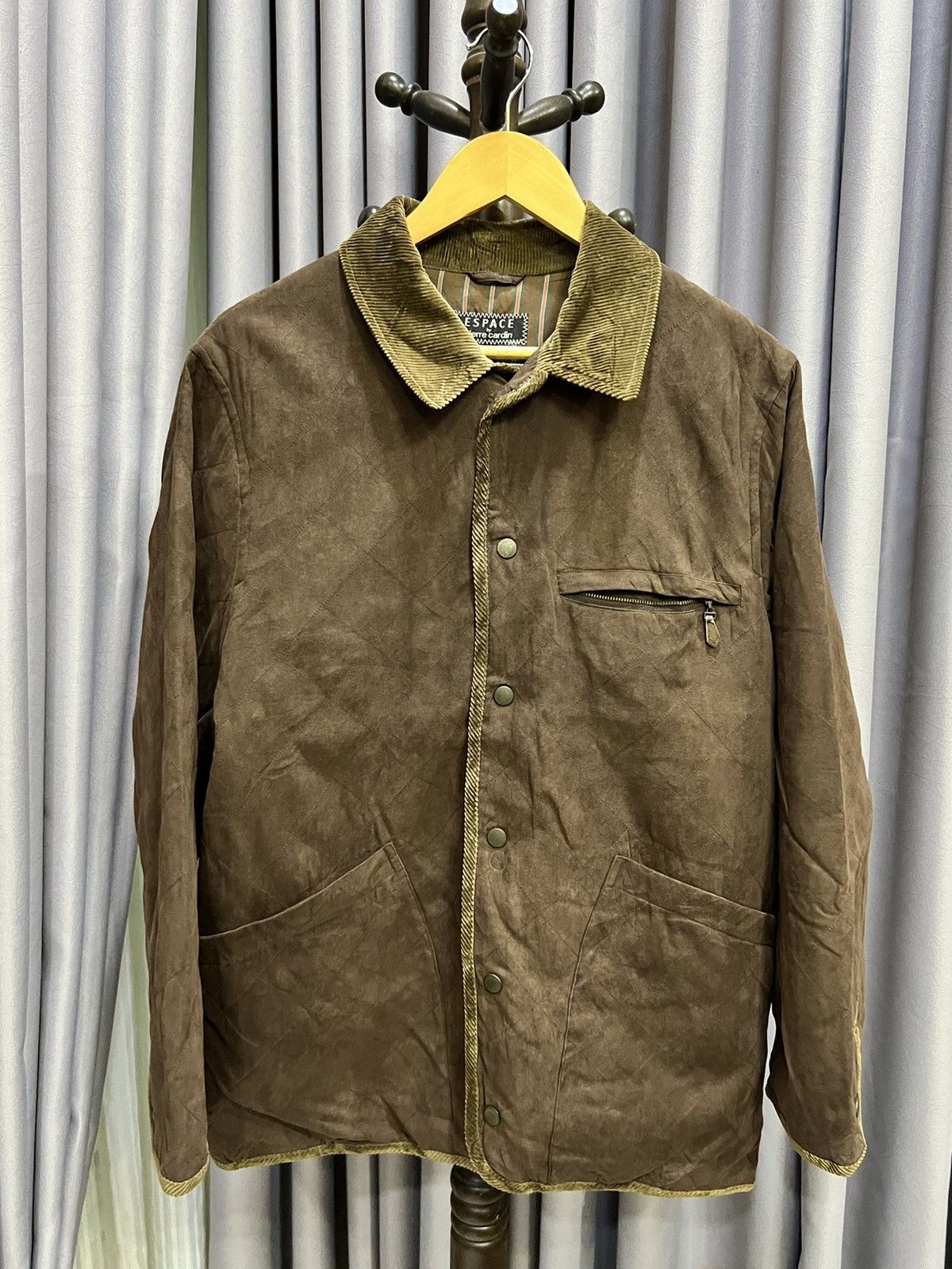 image of Espace By Pierre Cardin Jacket in Dark Brown, Men's (Size Medium)