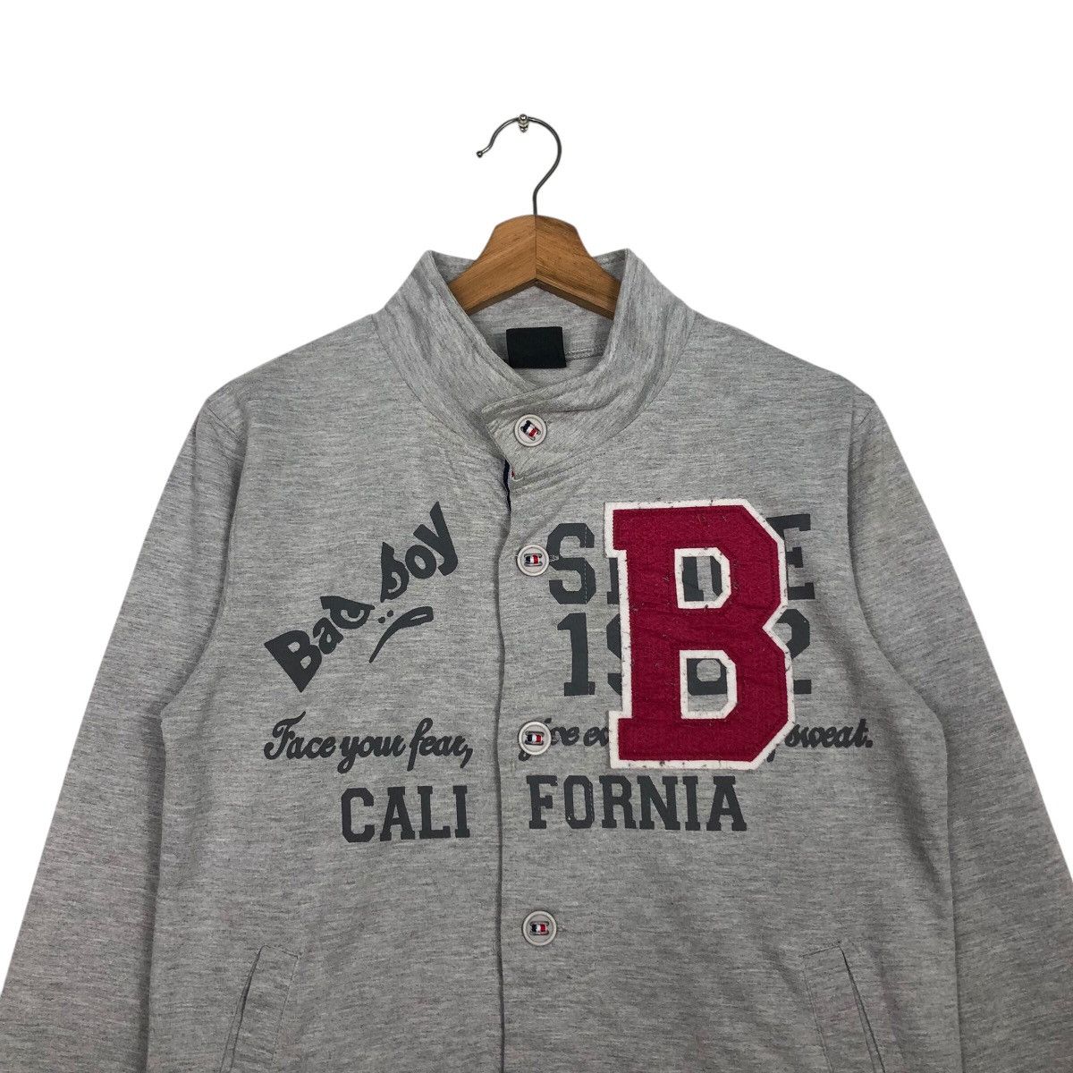 Japanese Brand × Vintage 📌Vintage Zipper Sweater Bad Boy Big Logo Design Punk Style Size US S / EU 44-46 / 1 - 4 Thumbnail