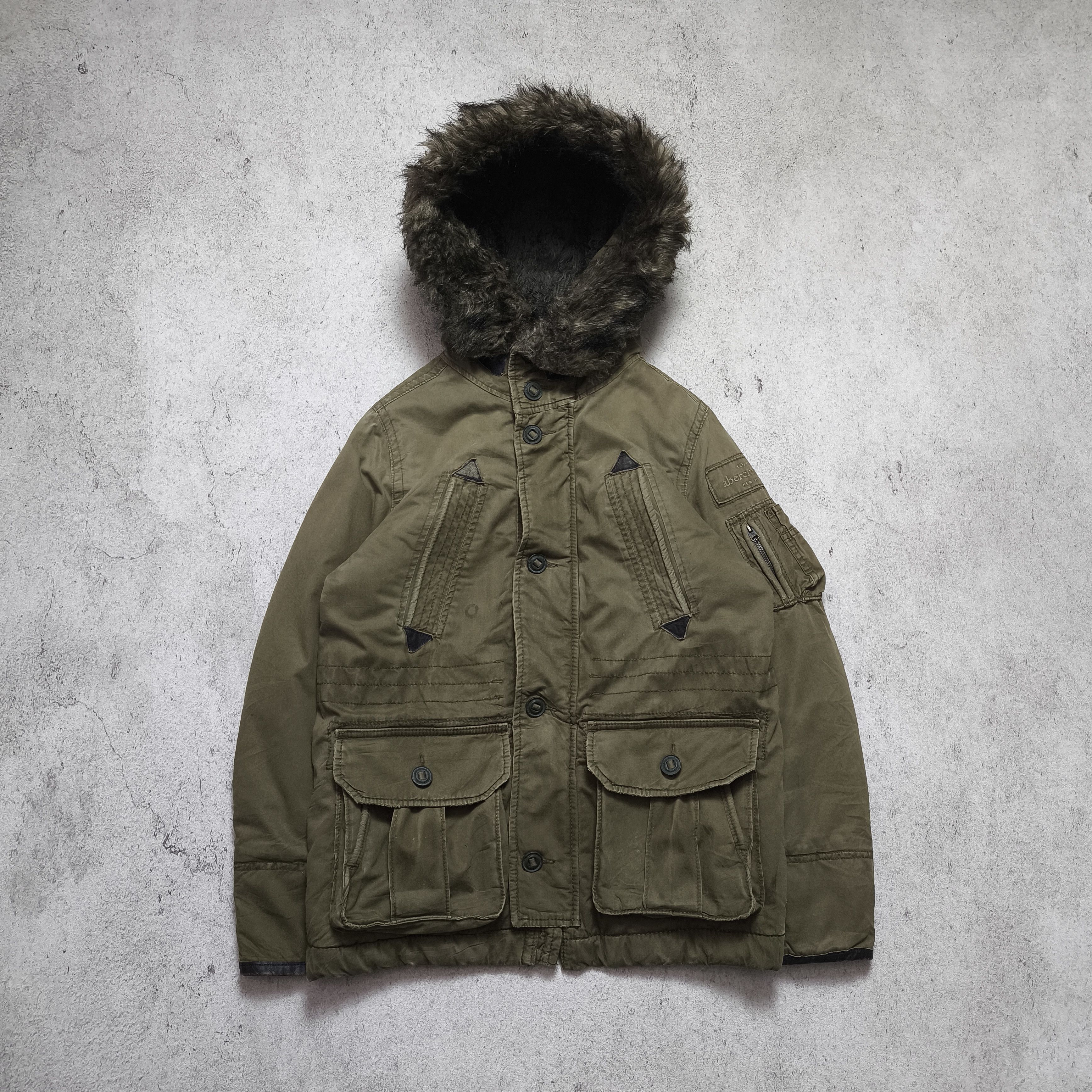Abercrombie & Fitch Abercrombie MT Washington Military Fur Jacket Size US L / EU 52-54 / 3 - 1 Thumbnail