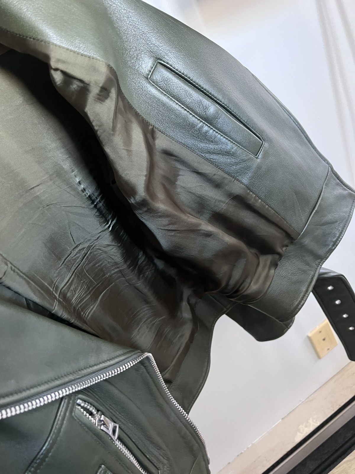 Acne Studios ACNE STUDIOS - Dark Green Moto Biker Jacket Size US S / EU 44-46 / 1 - 5 Thumbnail